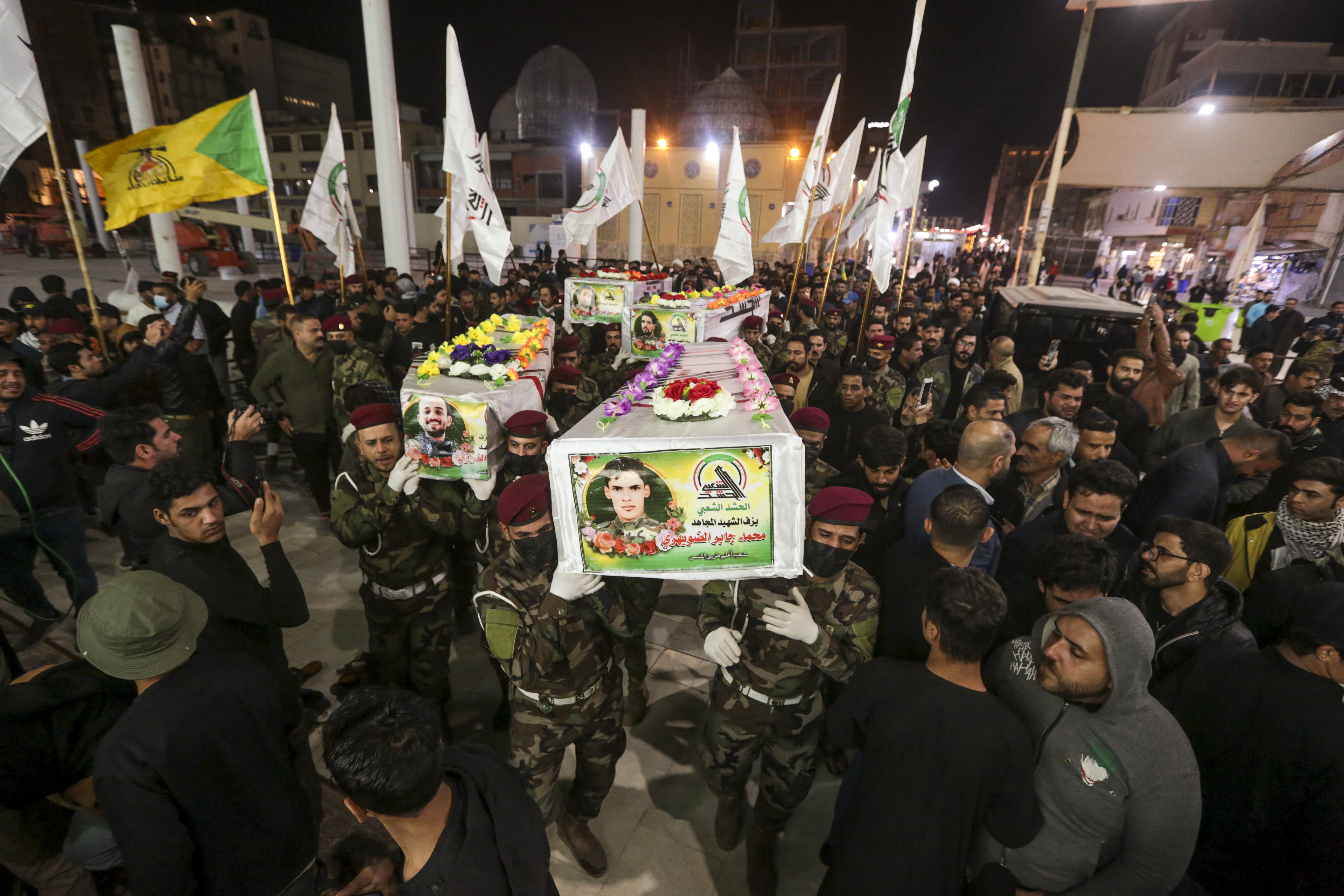 Iraq’s militias such as Kataib Hezbollah have so far played only a limited role in the Israel-Hamas conflict. Photo / AP