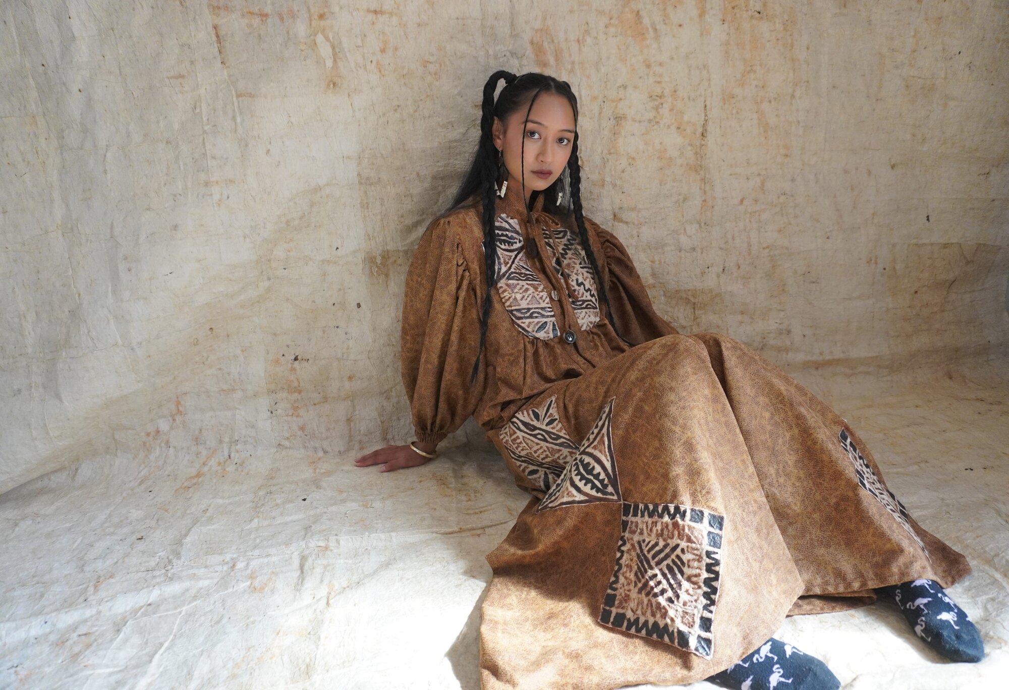  A matching set featuring siapo by Ah Tua. Photo / Supplied