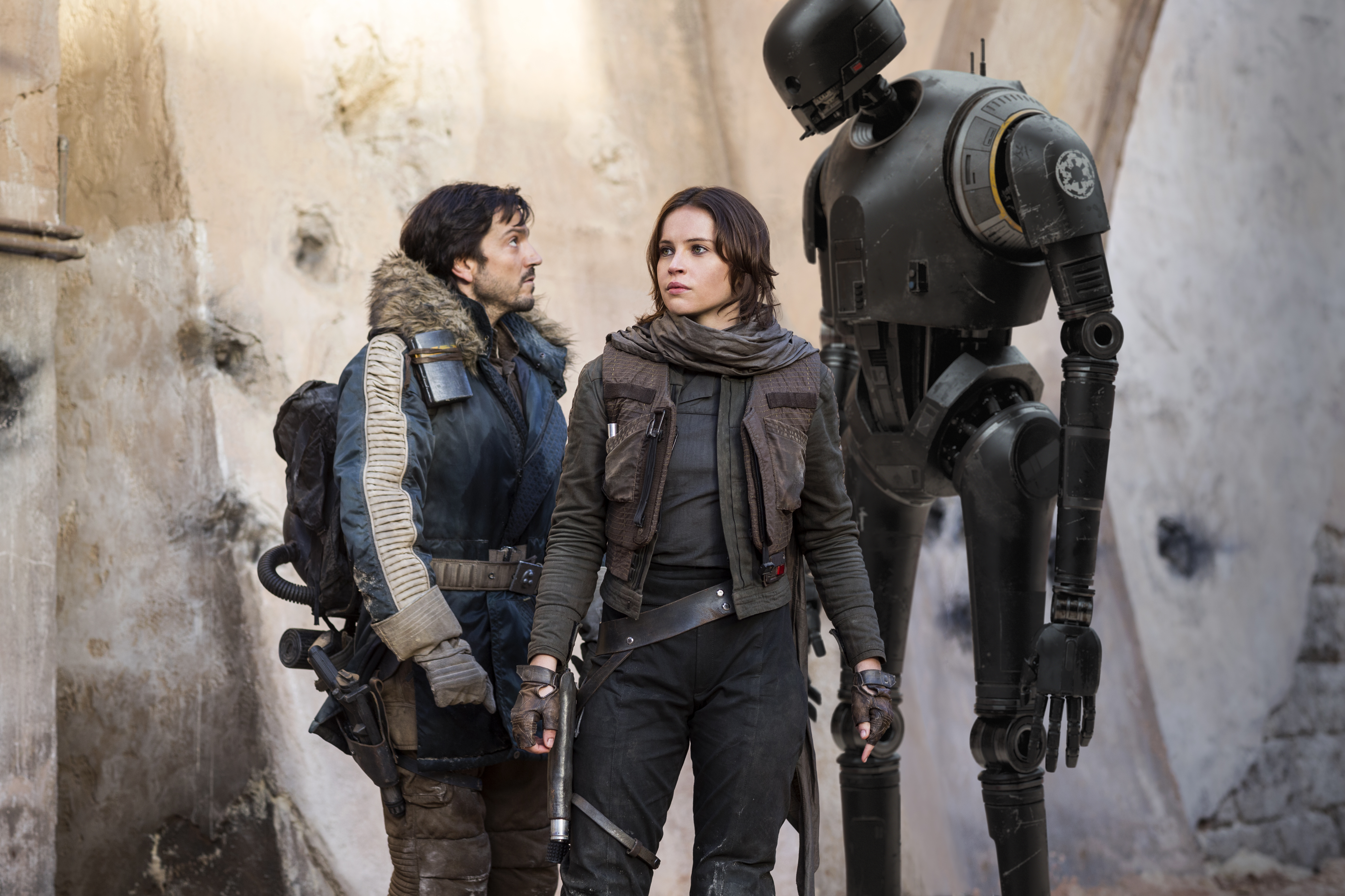 Felicity Jones is the hero of Rogue One: A Star Wars Story. 