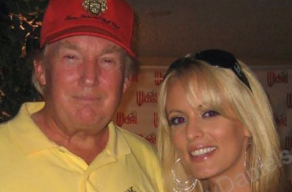 Donald Trump with porn star Stormy Daniels in 2006.
