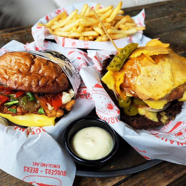 Smash burger offerings from Urbanaut's kitchen.