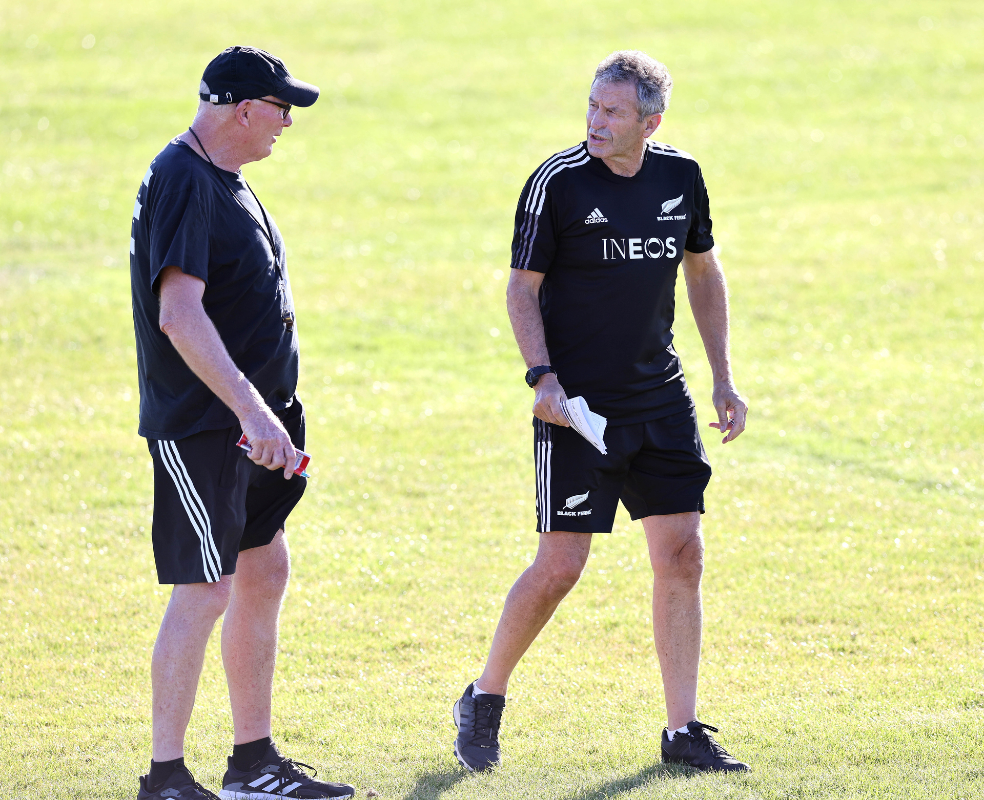 Wayne Smith, right, says Mike Cron, left, is the best coach he knows in world rugby. Photo / Photosport
