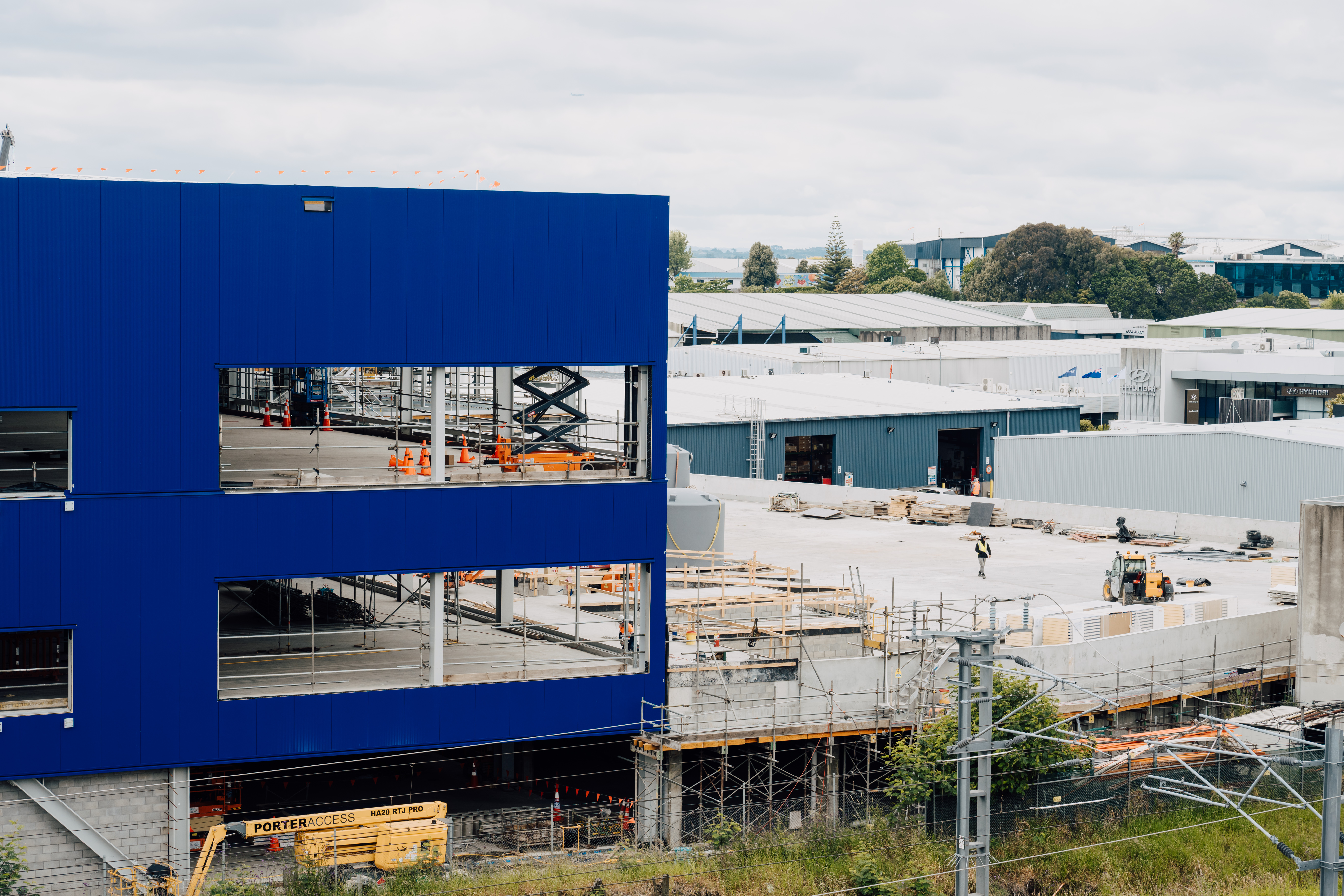How the new Ikea store in Auckland looked in December 2024 with cladding up on about a quarter of the store. Photo / supplied by Ikea in Sydney