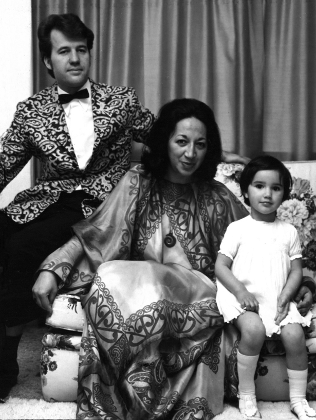 Whetu Tirikatene-Sullivan with her family, husband Denis Sullivan and daughter May-Ana Marie 1974. Photo / The New Zealand Herald archives.