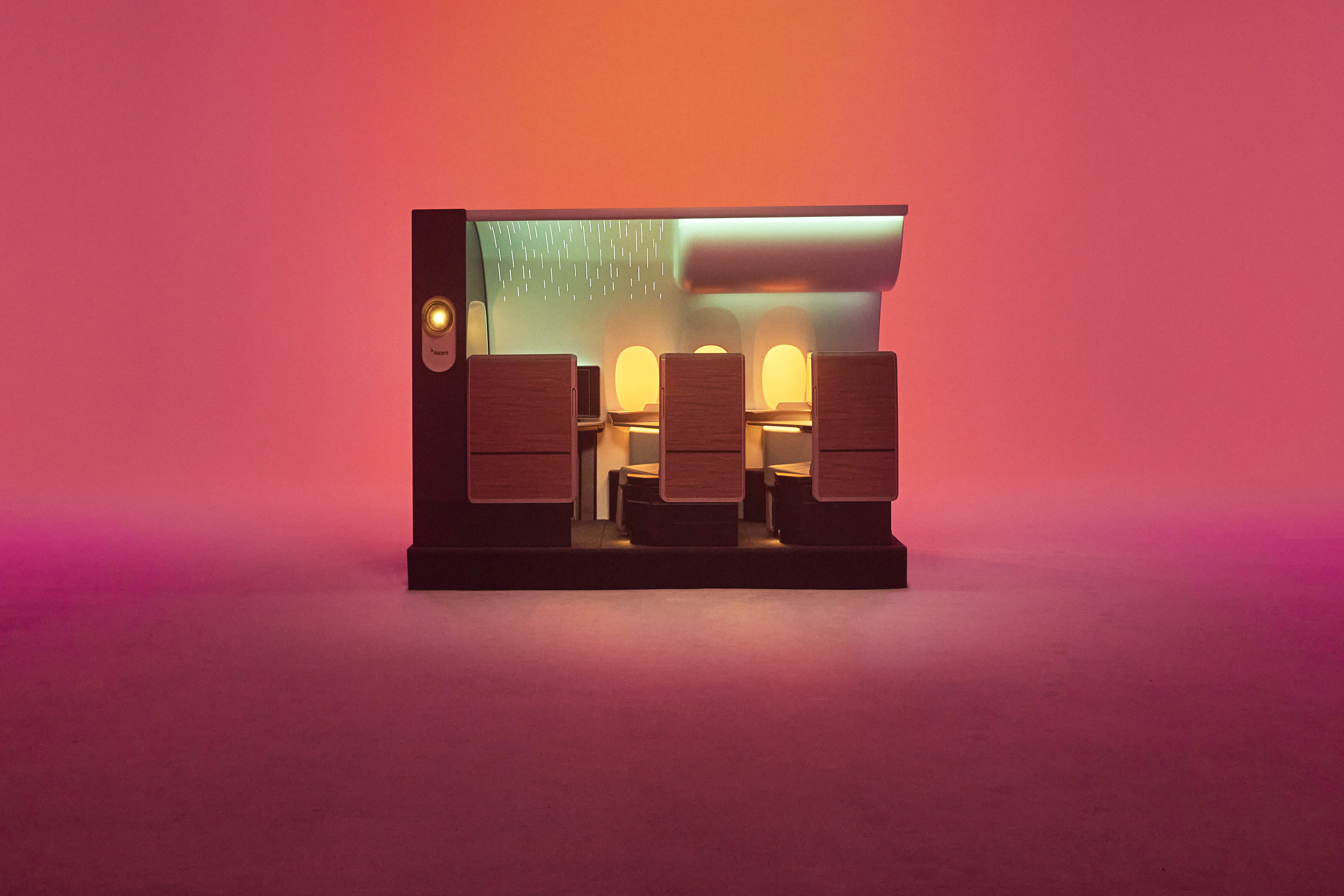 Adient Aerospace's cabin lighting concept. Photo / Supplied, Crystal Cabin Awards