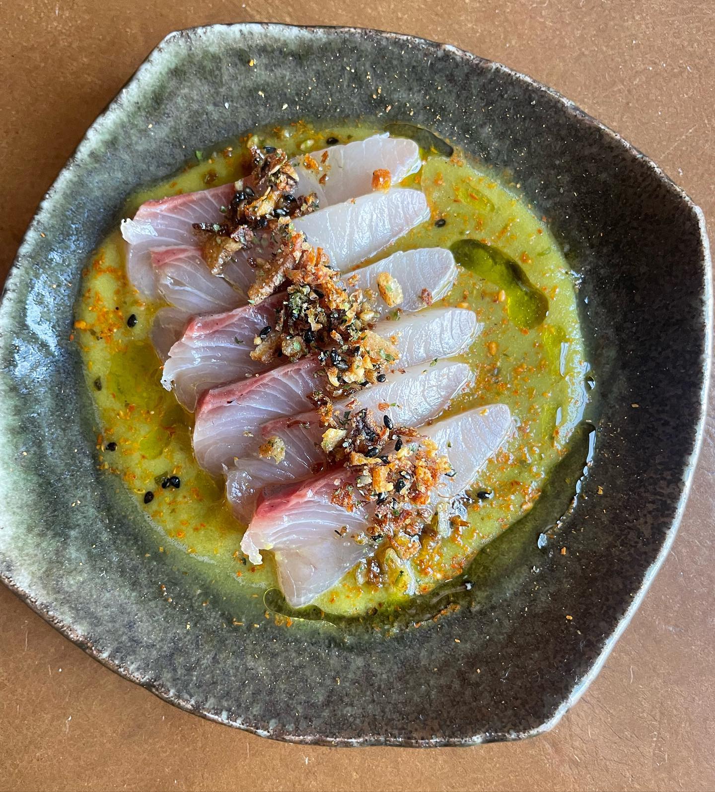 Hawaiian kanpachi at Tsubaki. Photo / @Tsubakila
