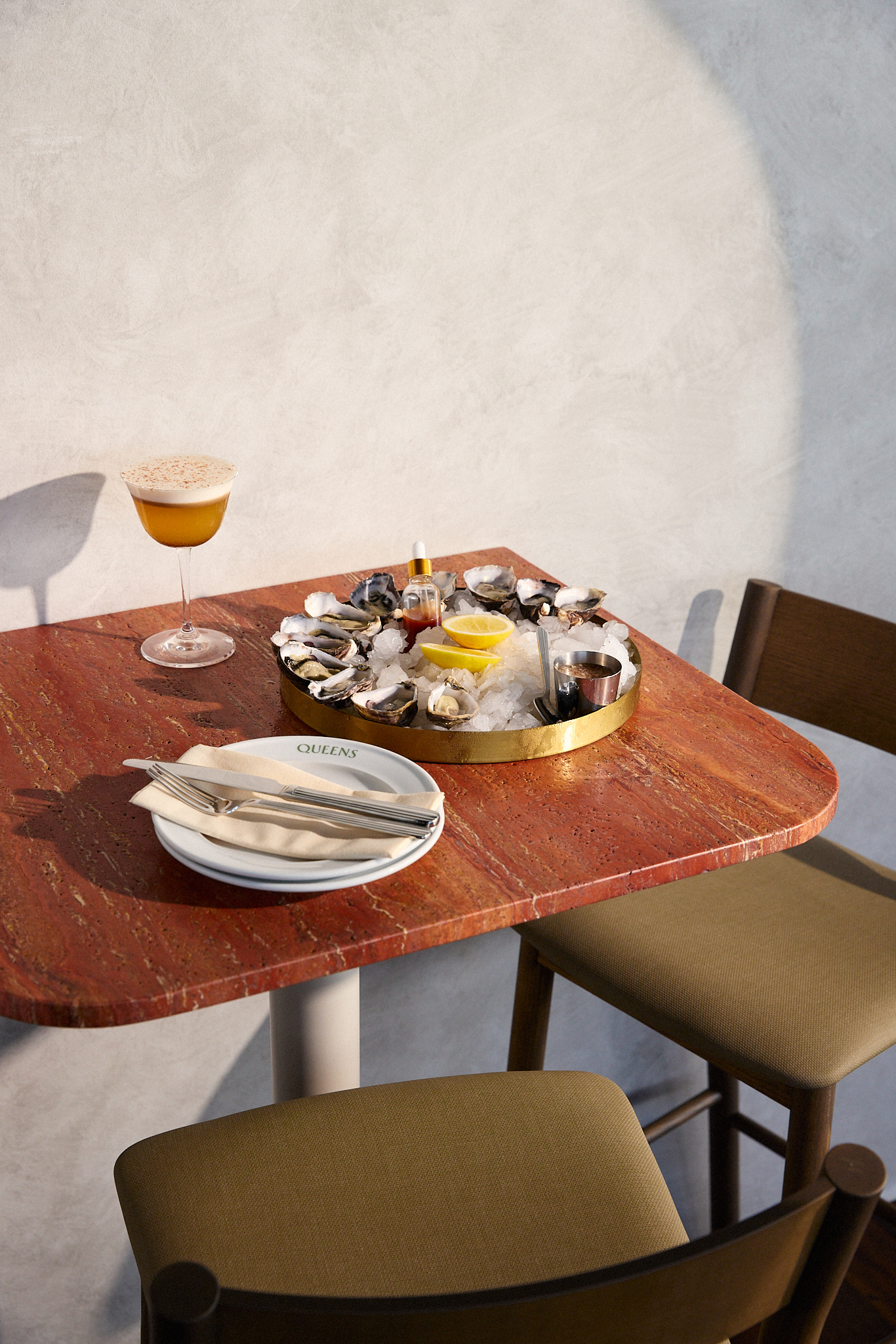 Oysters and cocktails are on the menu at Queens. Photo / Jake Dennis