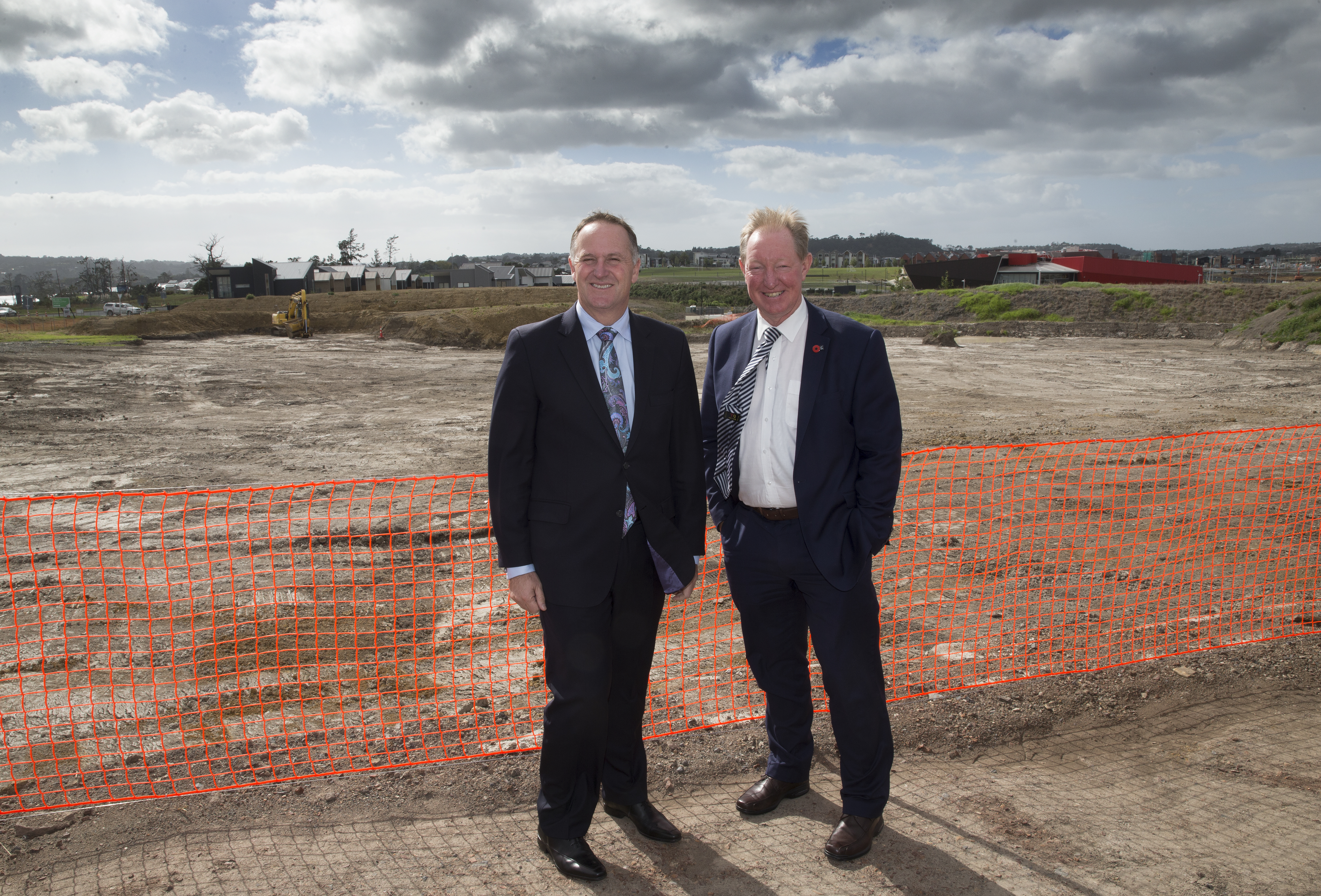 Prime Minister John Key with Minister of Building & Housing Nick Smith at the launching of the new affordable housing development at Hobsonville Point, Auckland, last month. Photo / Brett Phibbs