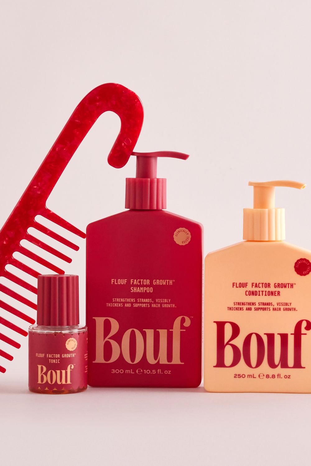 The technology behind Bouf helps pause FGF5, bouncing hair back into the growth stage of its cycle. Photo / Supplied
