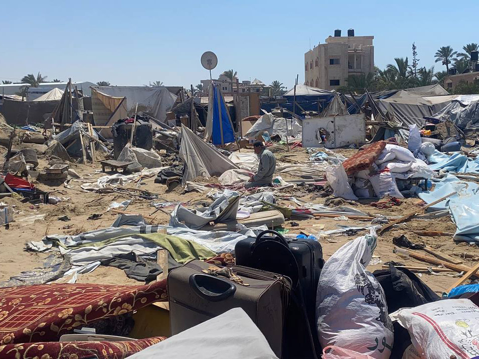 The destruction in the al-Mawasi area of Khan Yunis last weekend after an Israeli airstrike that killed at least 71 people. Photo / Getty Images