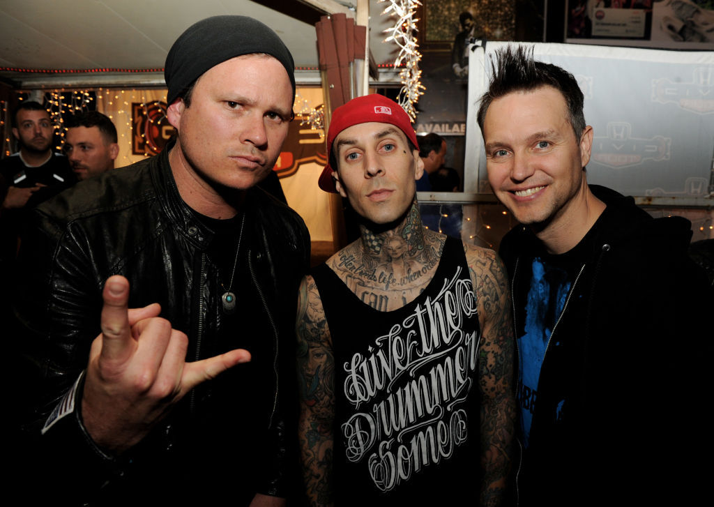  Tom DeLonge, Travis Barker and Mark Hoppus of Blink-182. Photo / Getty Images 