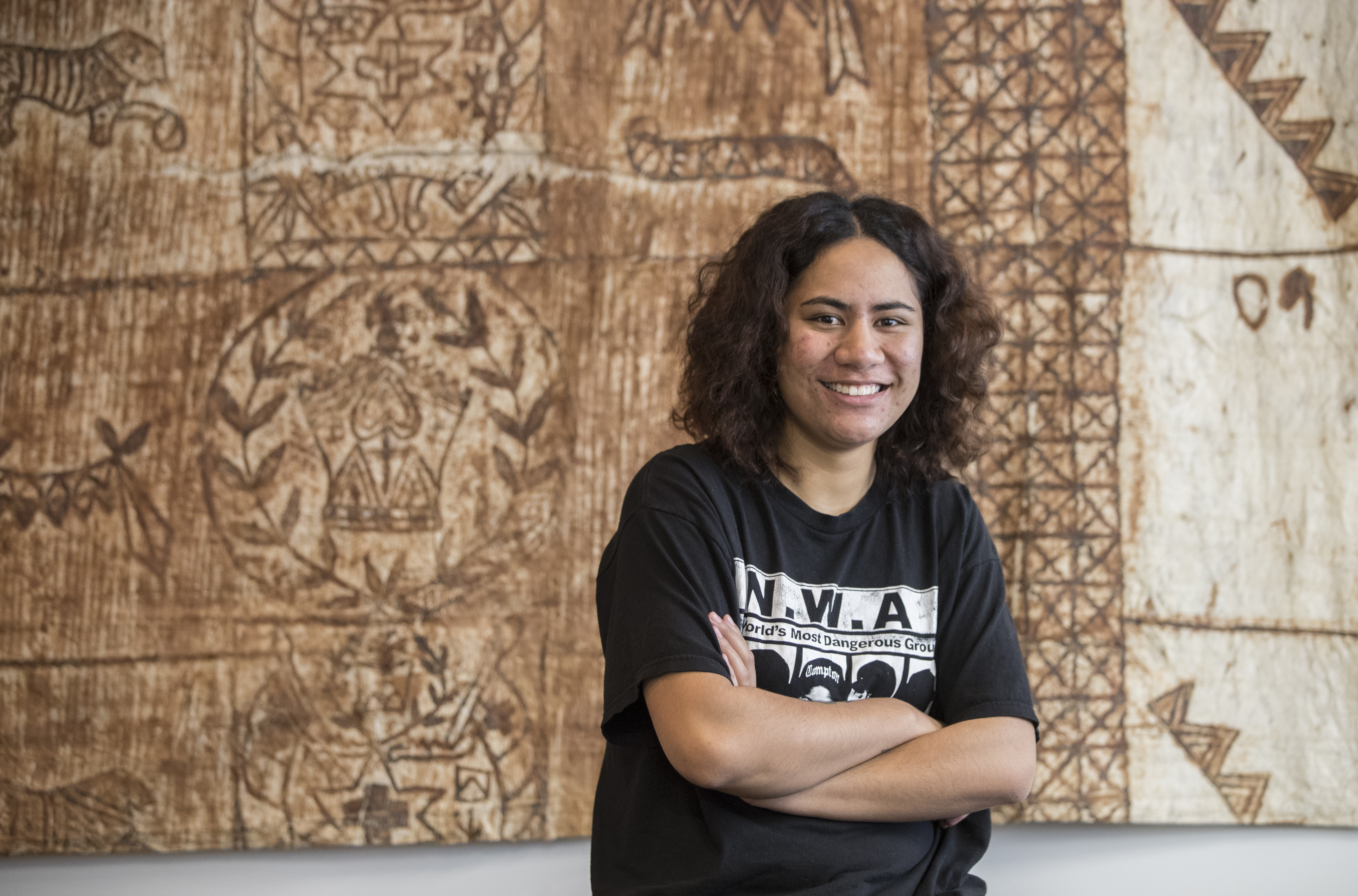 Sieni Leo'o Olo stumbled into a Massive Theatre Company workshop when she was 16 and found her place. Photo / Peter Meecham