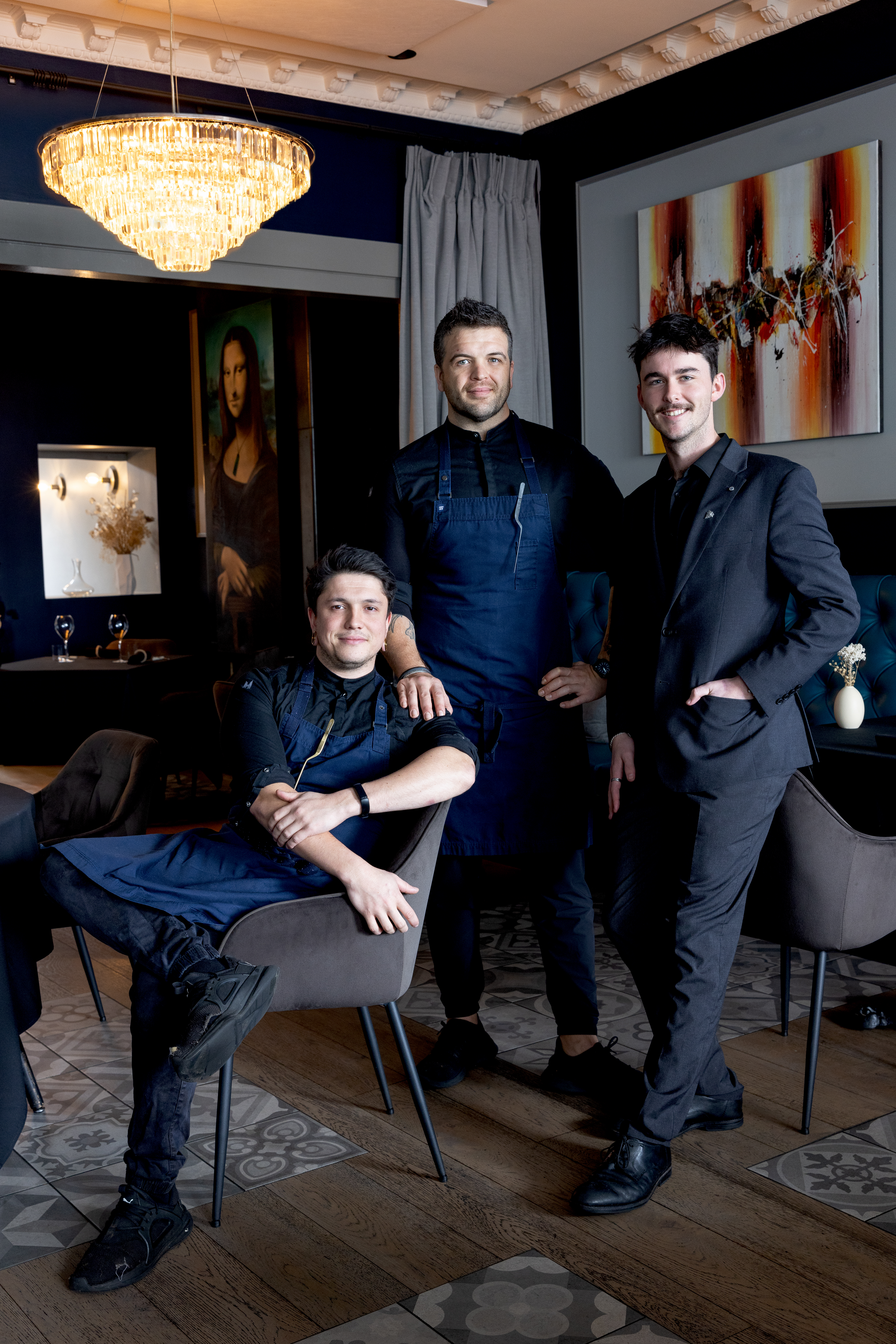 Paris Butter chef and co-owner Zennon Wijlens (centre) with head chef Zach Duxfield and restaurant manager Ben Carmine. Photo / Babiche Martens