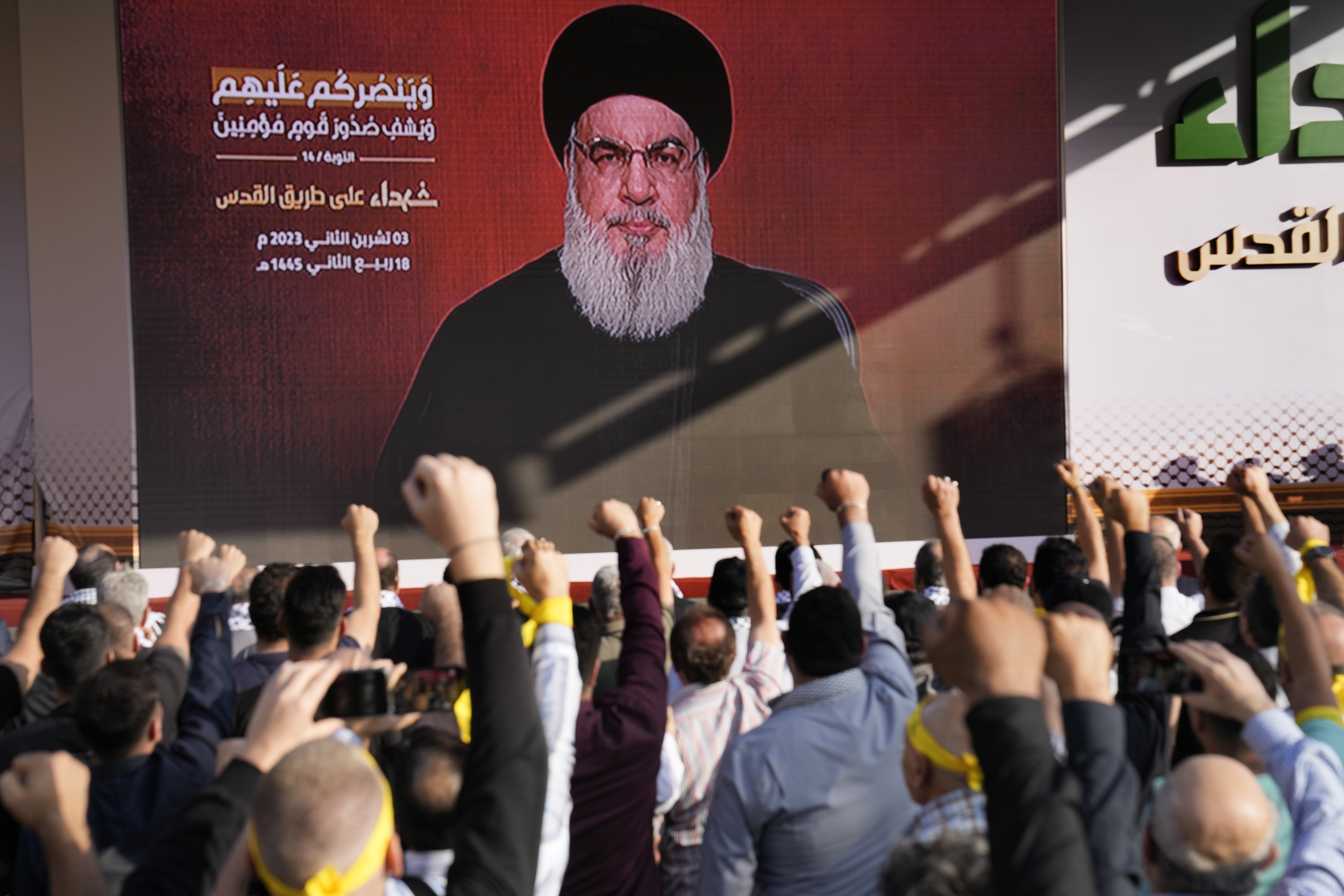  Hezbollah leader Sayyed Hassan Nasrallah's speech had been widely anticipated throughout the region as a sign of whether the Israel-Hamas conflict would spiral into a regional war. Photo / AP