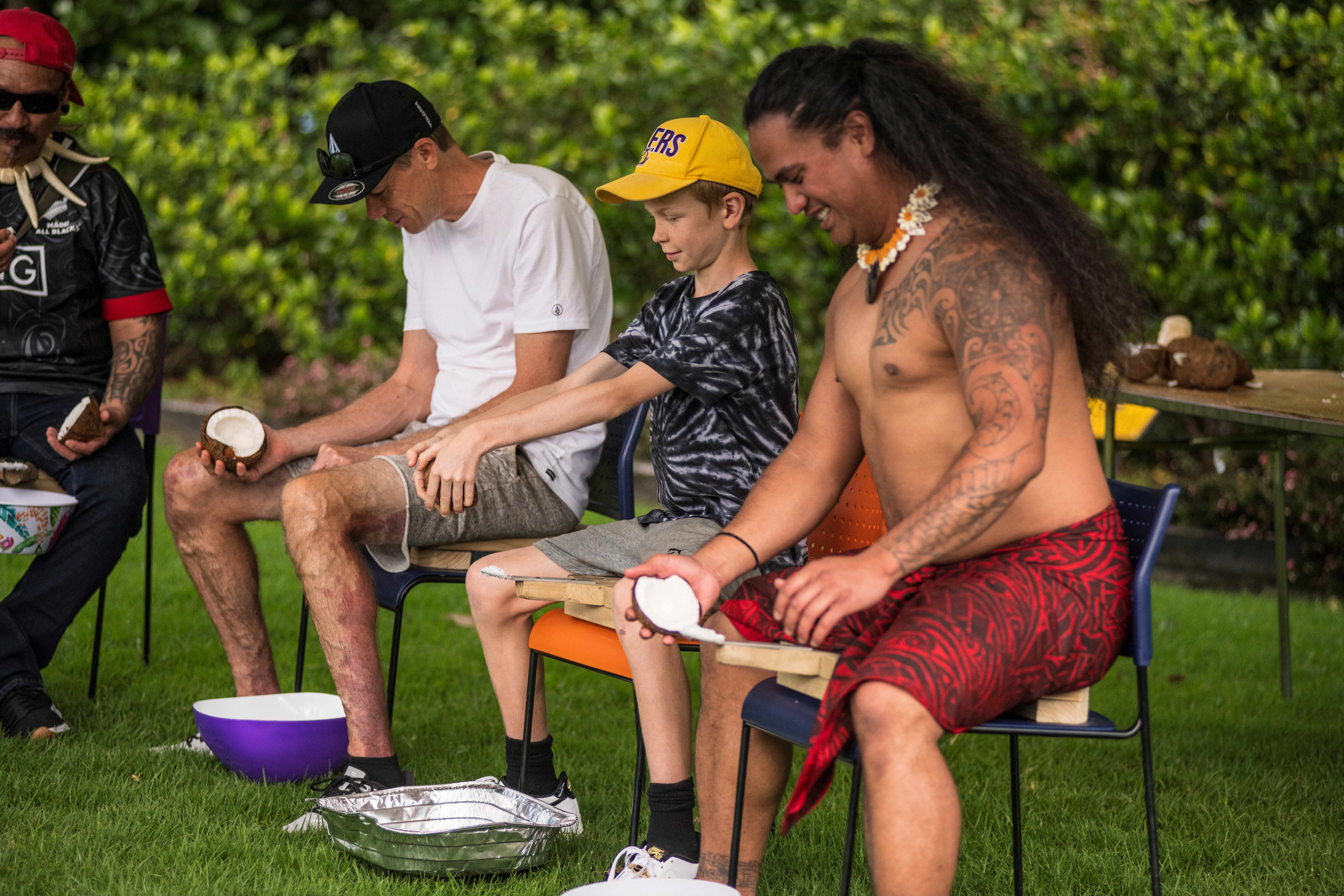 People will be able to test themselves on the traditional way of coconut scraping (valu popo) at MOTAT's Pasifika Vibes. Photo / Raymond Sagapolutele