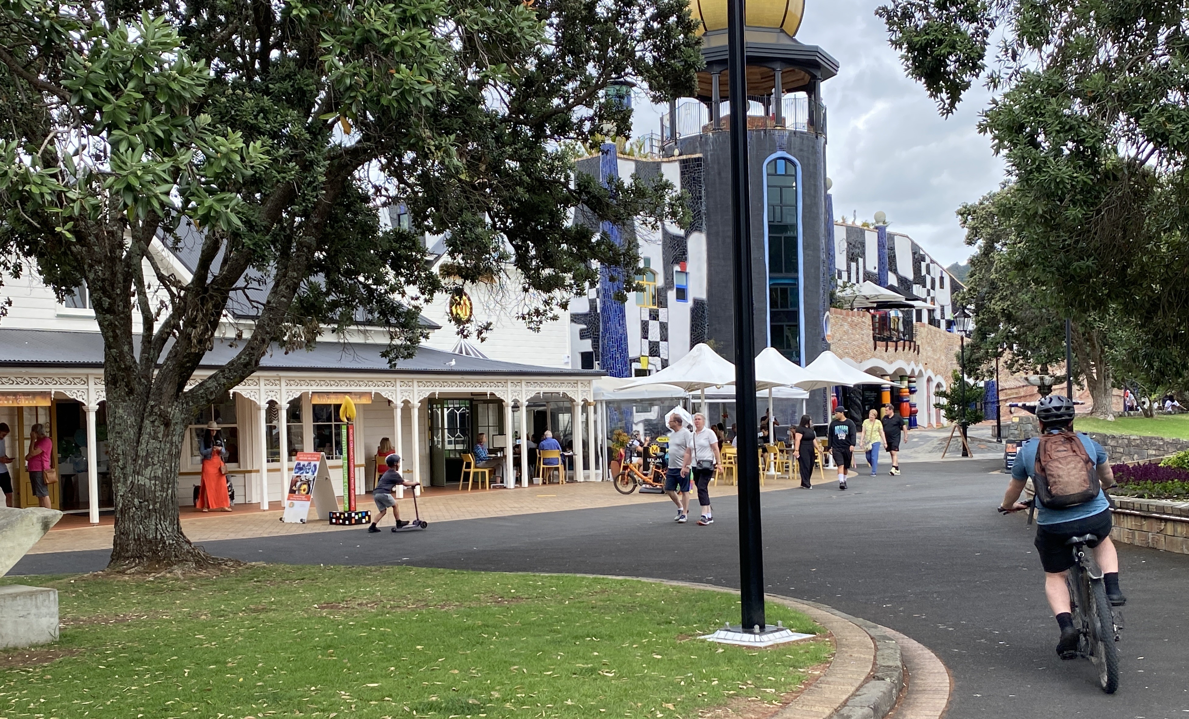 Whangārei's Town Basin is busy with people while some central Whangārei shops were too busy to talk. Photo / Denise Piper