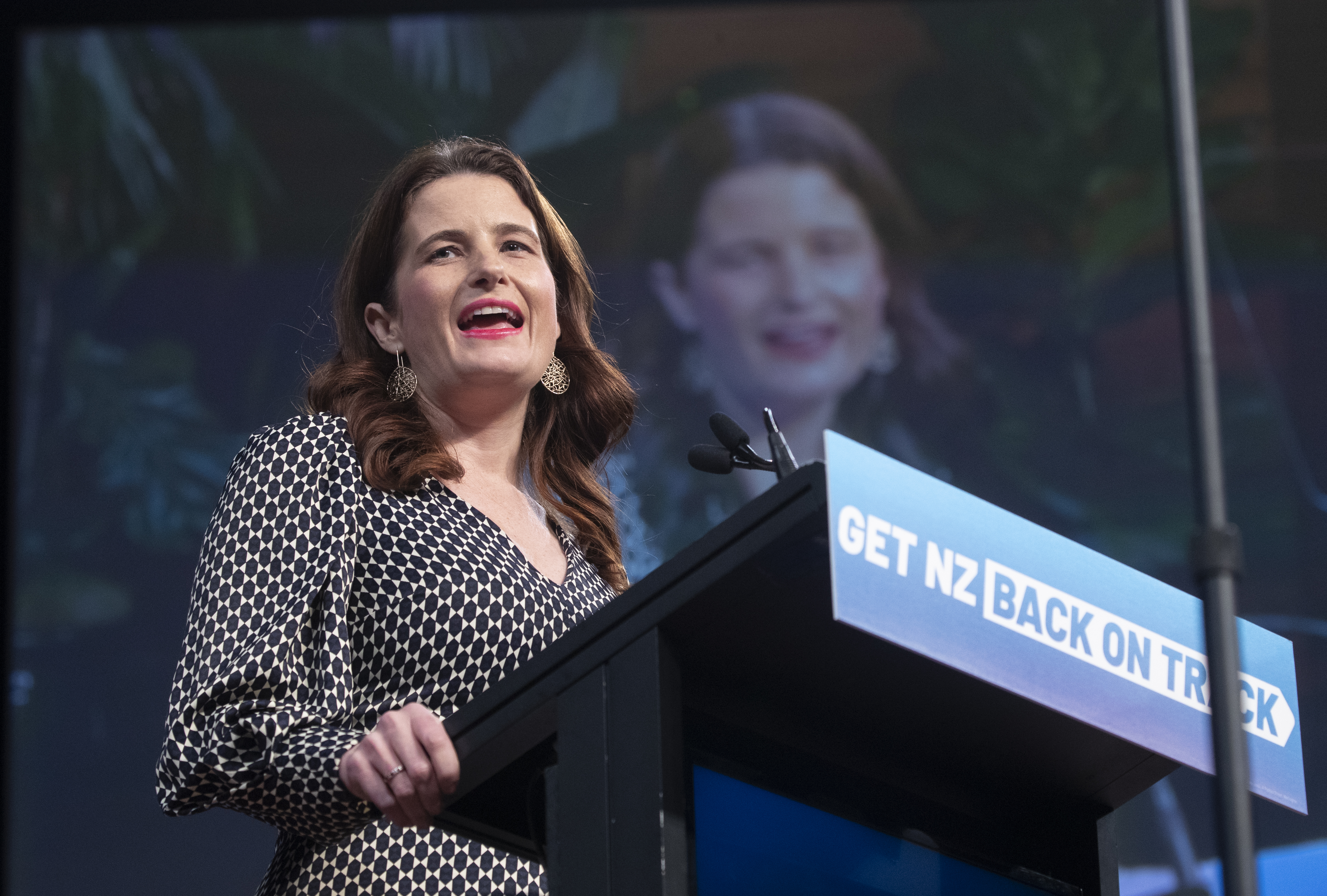 National deputy leader Nicola Willis during her speech. Photo / Mark Mitchell