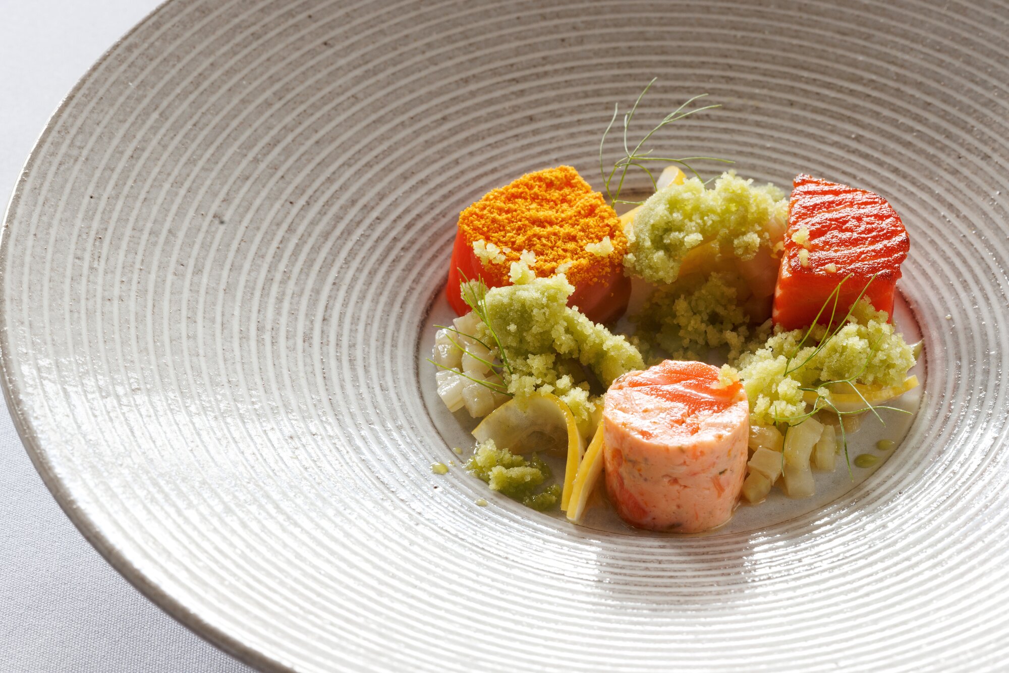 Return's Ora King salmon with fennel and lemon. Photo / Babiche Martens