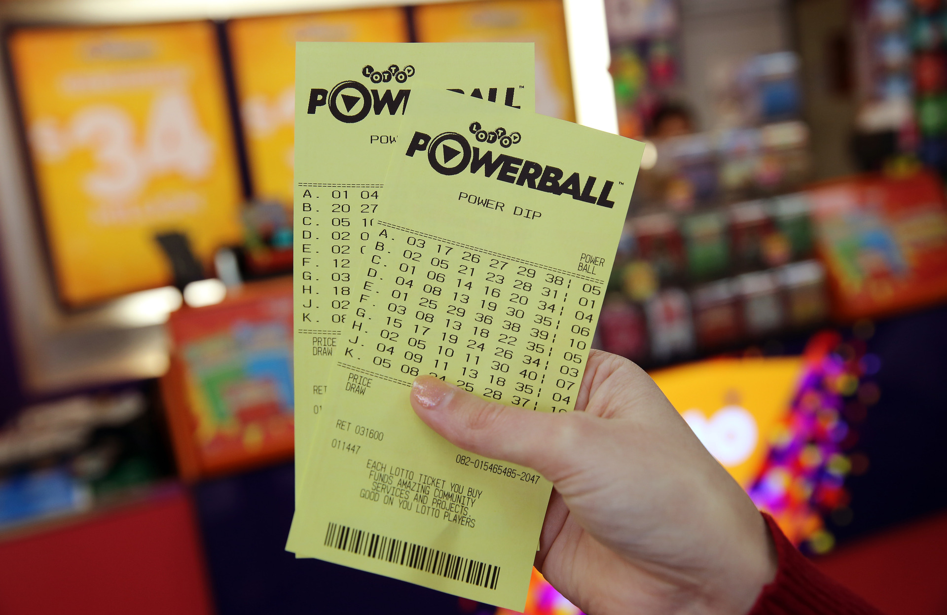 There is $33 million up for grabs in this weekend's Powerball draw.  Photo / Michael Bradley
