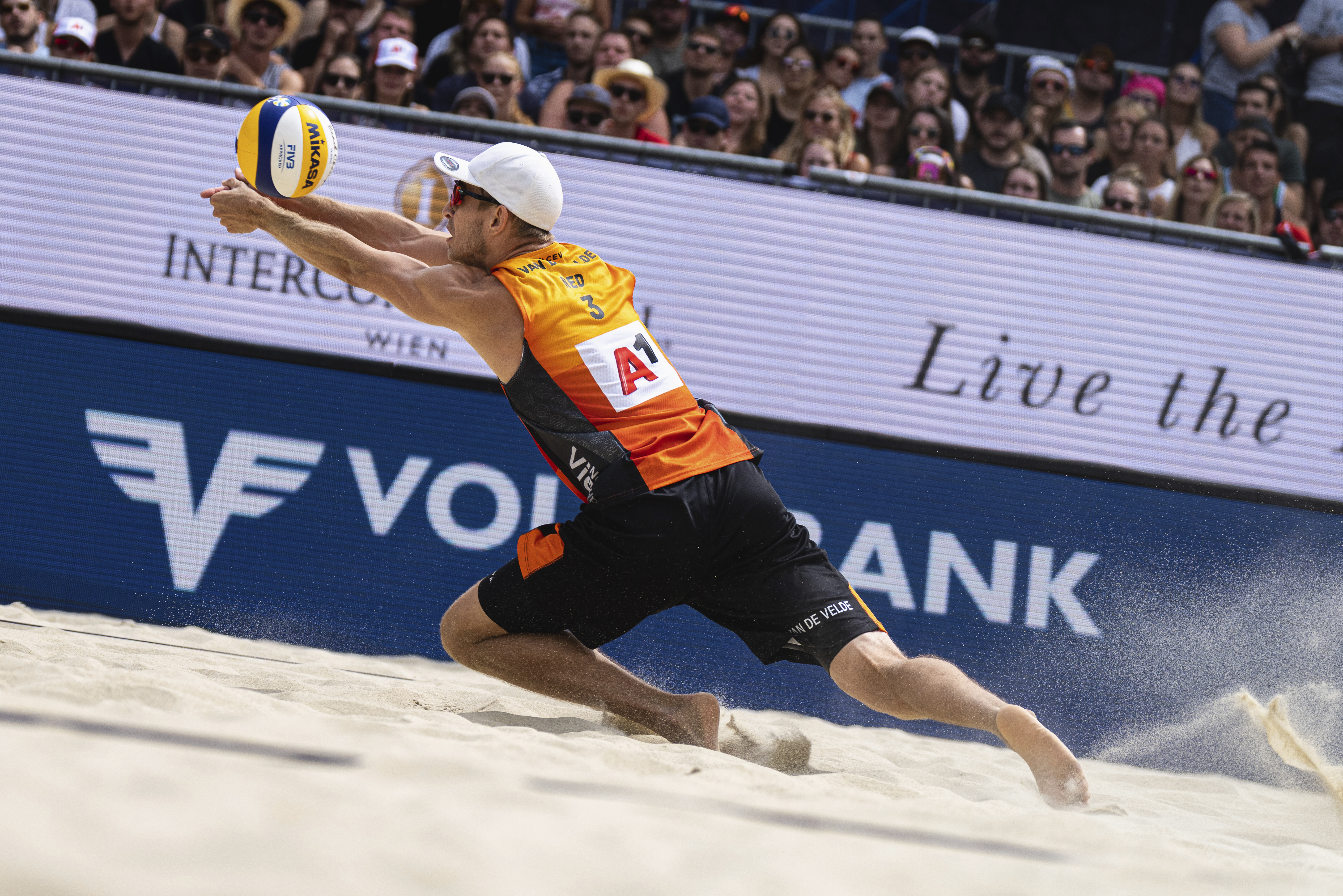 Steven van de Velde of the Netherlands in action. Photo / AP