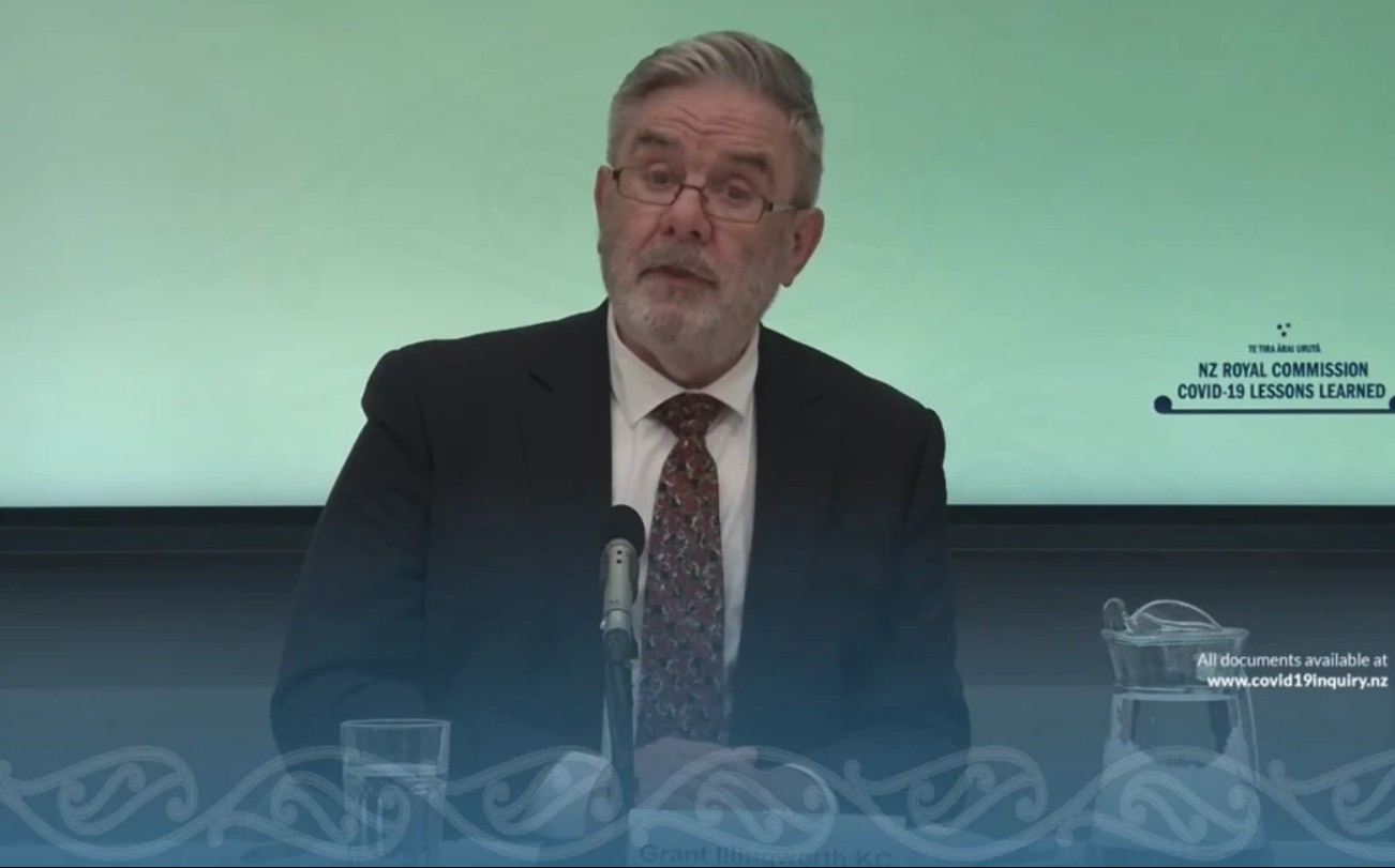 Grant Illingworth, KC, chairman of the Royal Commission of Inquiry into the Covid-19 pandemic response, is leading the investigation into how the Government managed the crisis. Photo / Covid-19 inquiry via RNZ
