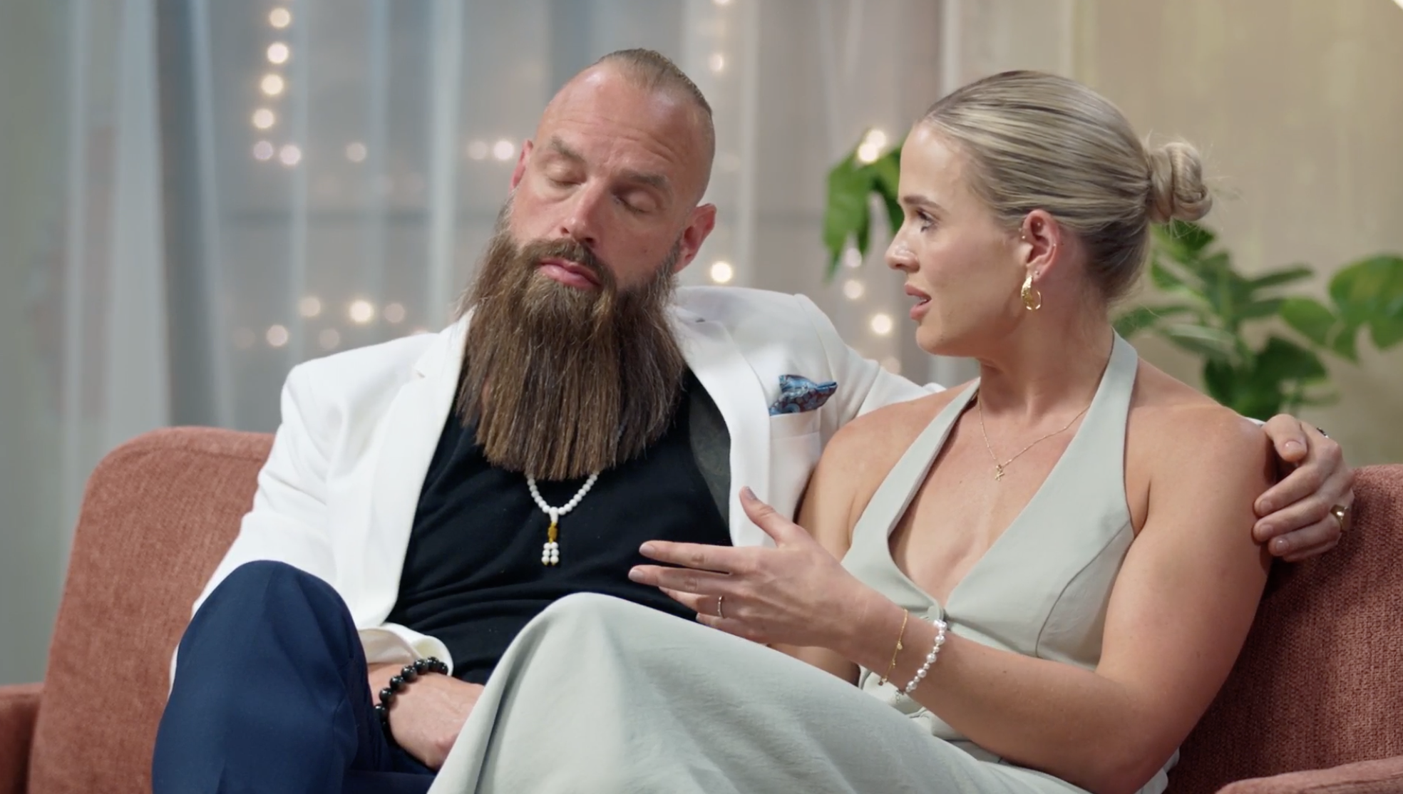 Contestants talk through their relationships. Photo / Warner Bros. Discovery