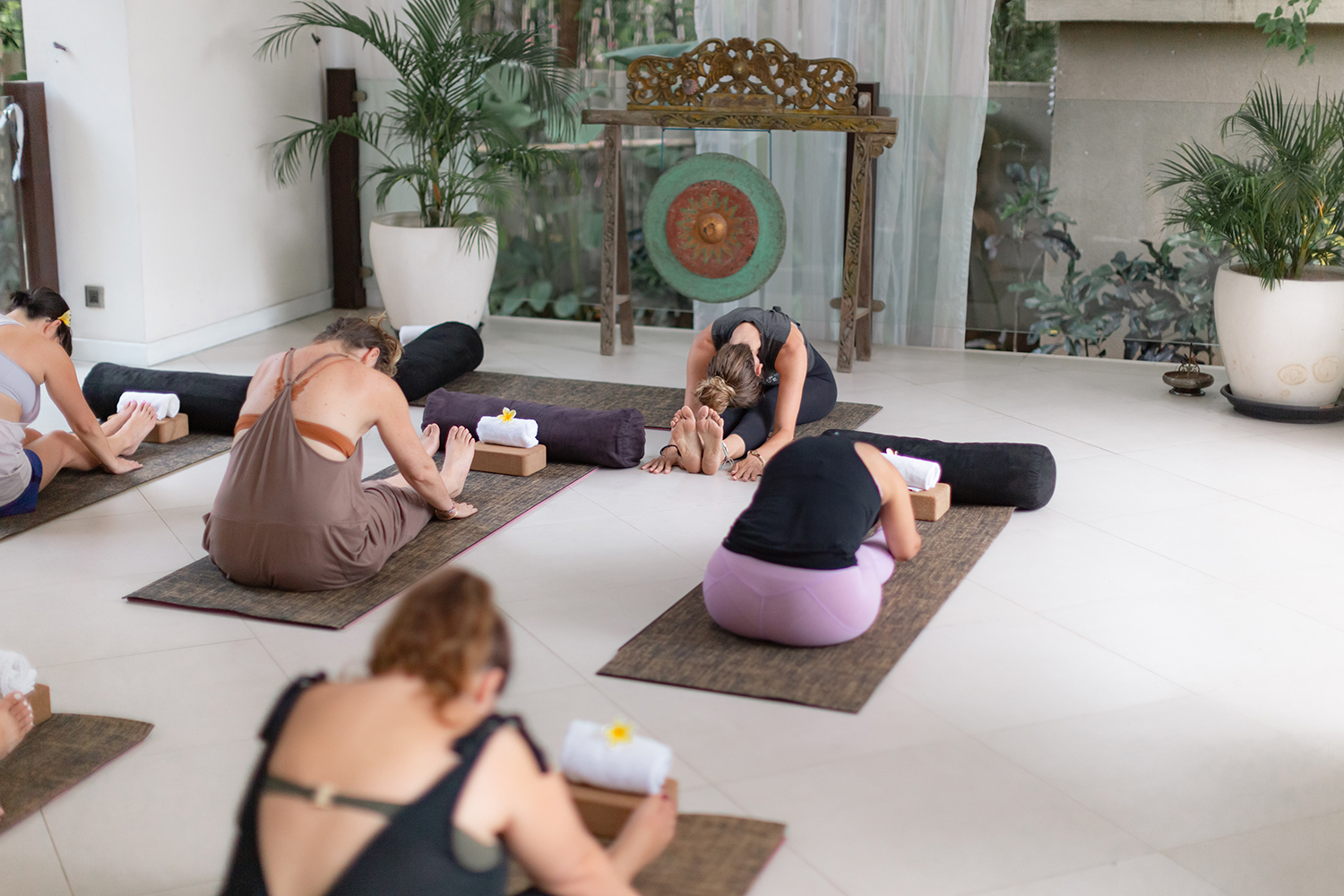 Yoga and meditation classes occur in the mornings and evenings at Escape Haven.