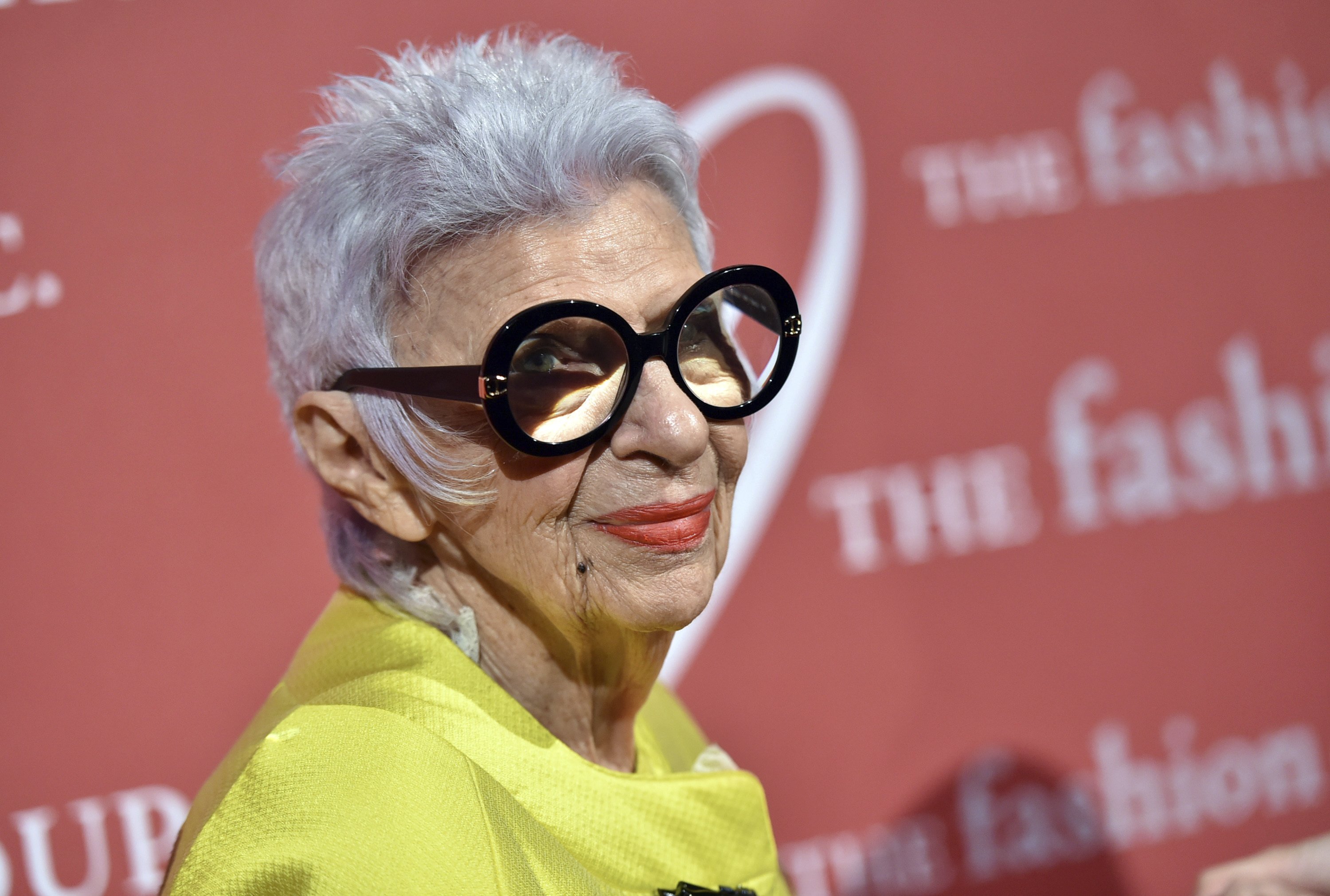 Iris Apfel, a textile expert, interior designer and fashion celebrity known for her eccentric style, has died. She was 102. Photo / Invision/AP