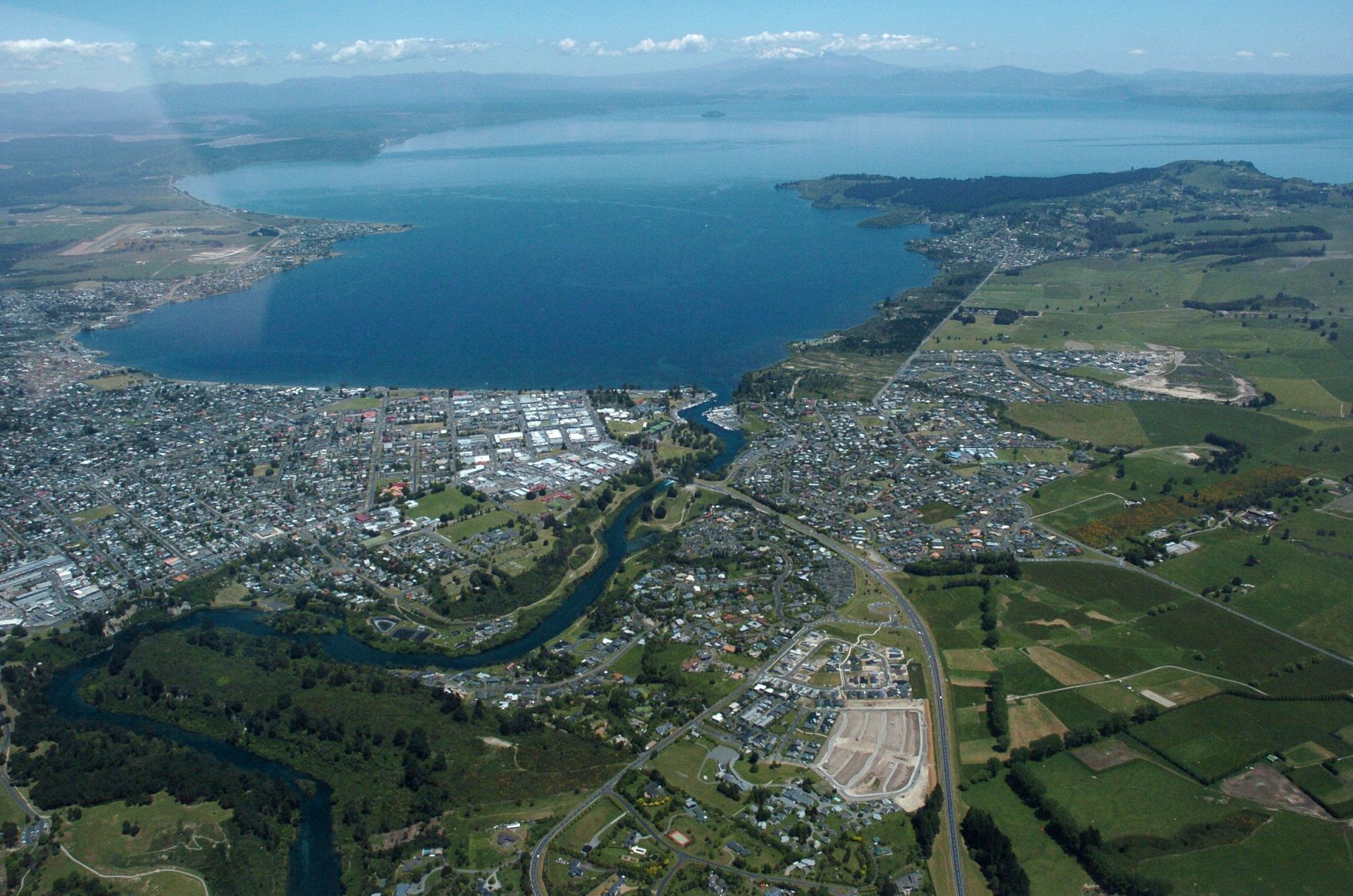 An aerial view of Taupo. Photo / NZME
