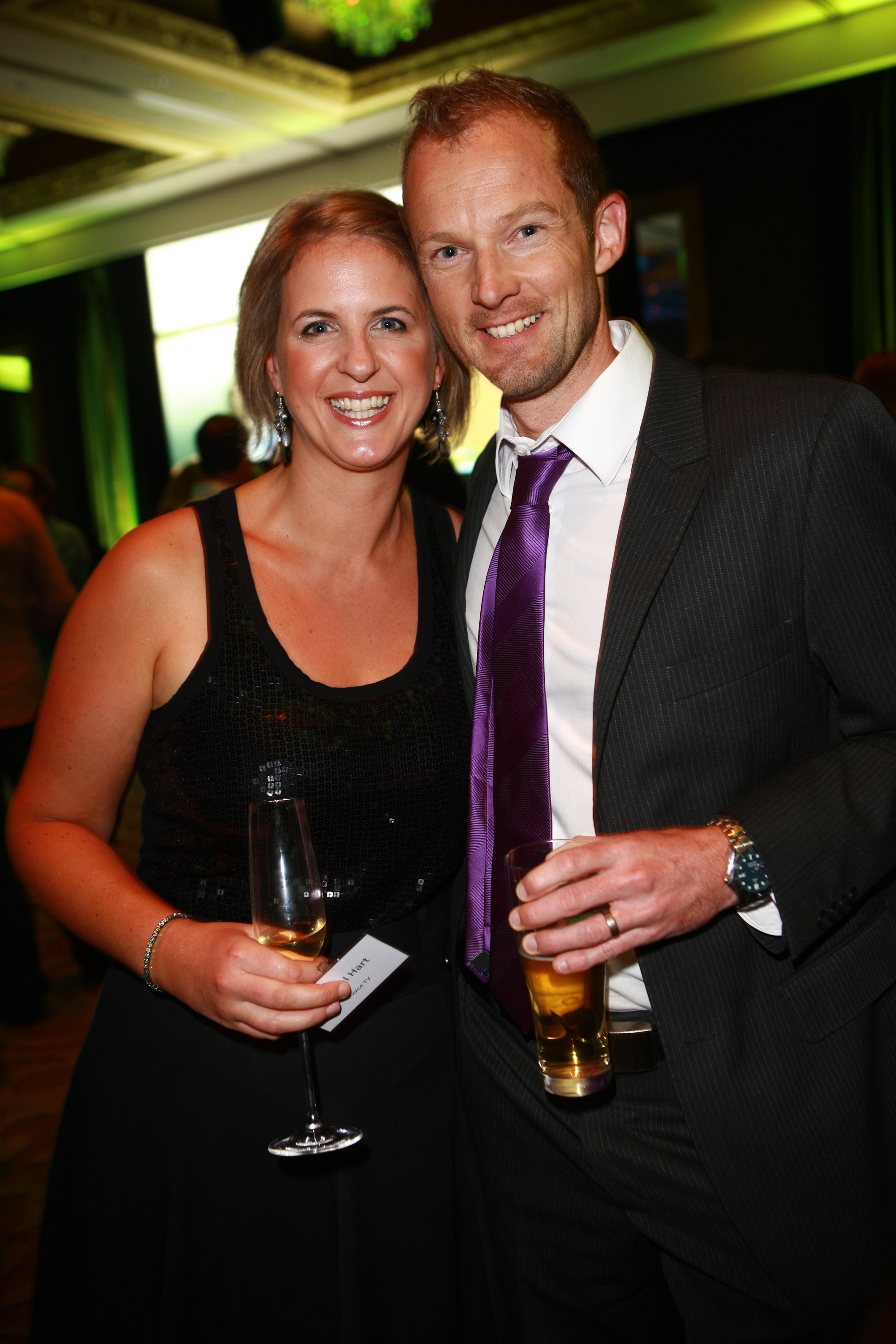 Rachel Hart and Alex Breingan at the launch of Choice TV in 2012. Photo / Norrie Montgomery