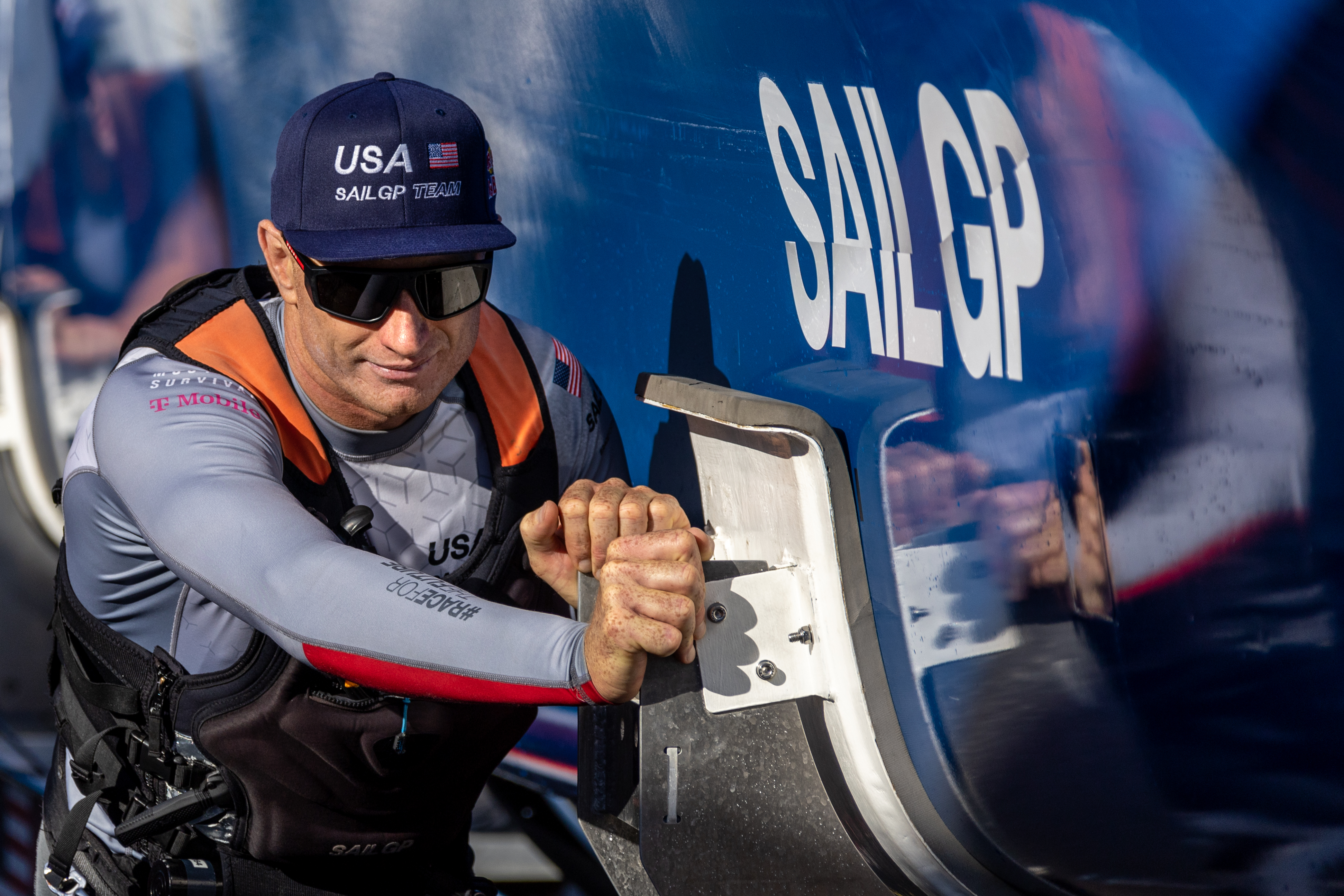 Jimmy Spithill is in his second season competing with the USA SailGP team. Photo / David Gray, SailGP