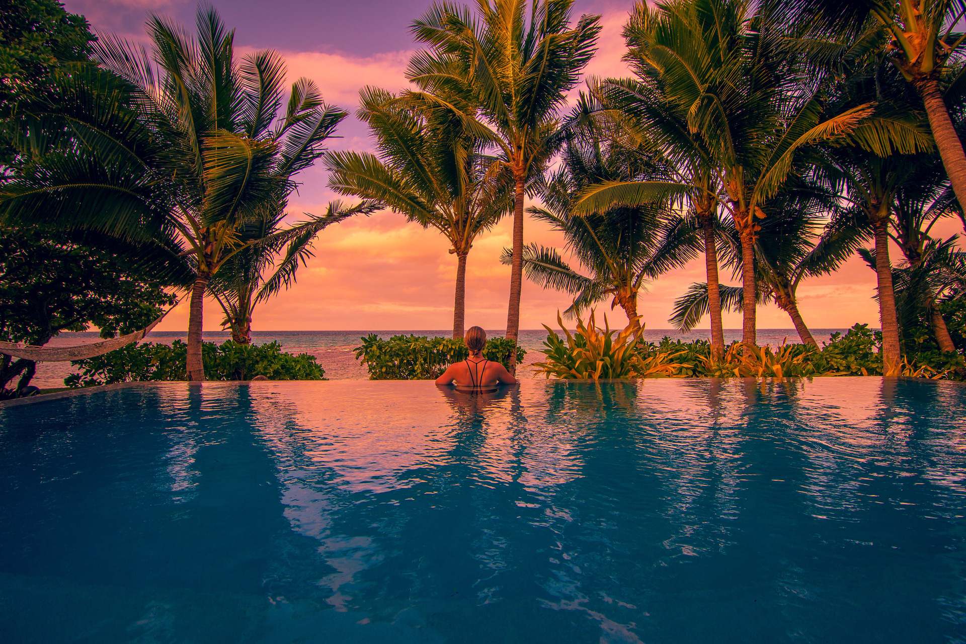 The private infinity pool at Kokomo's beachfront villa. Photo / Supplied