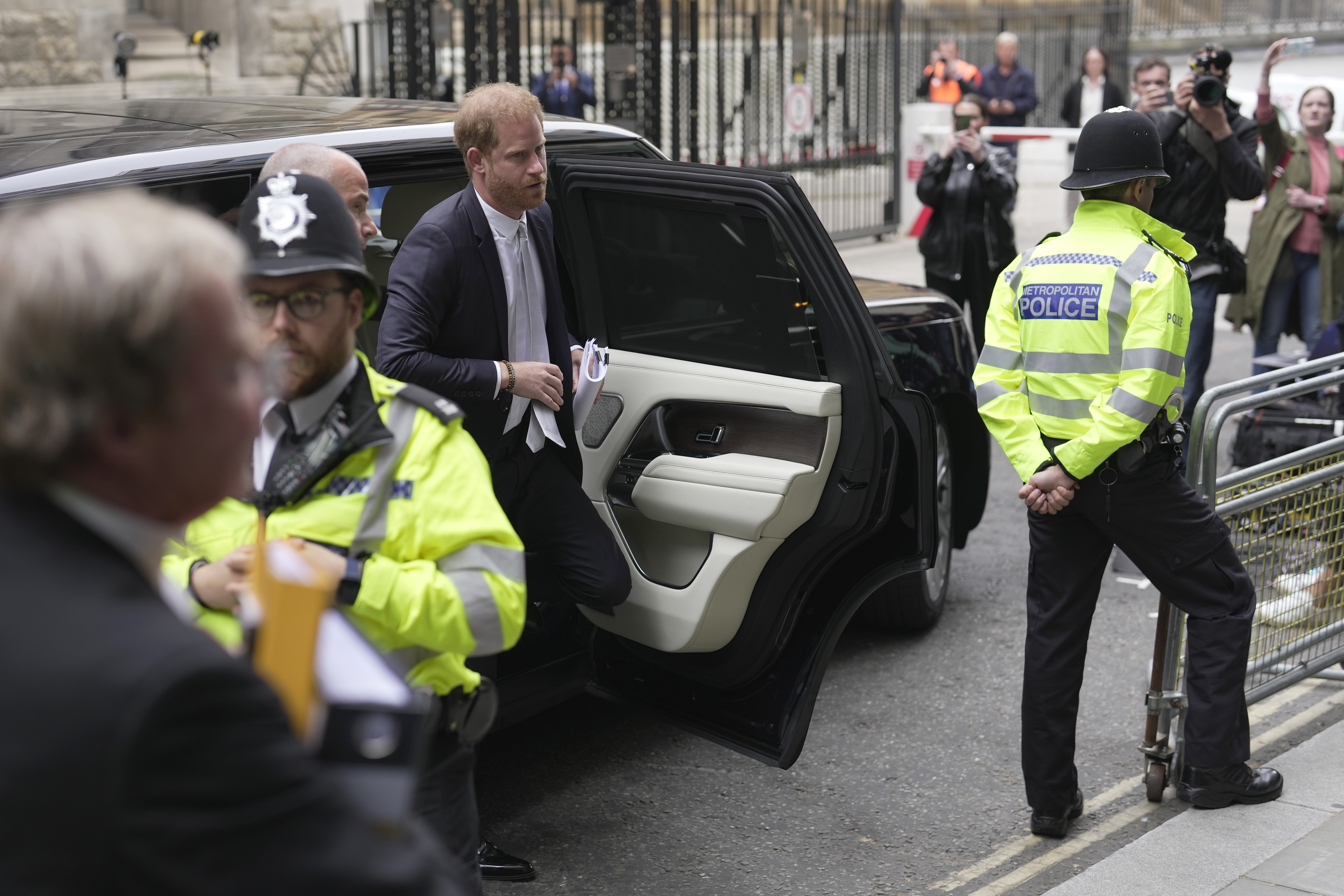 Prince Harry arrives at the High Court in London, Wednesday, June 7, 2023.  Photo / AP