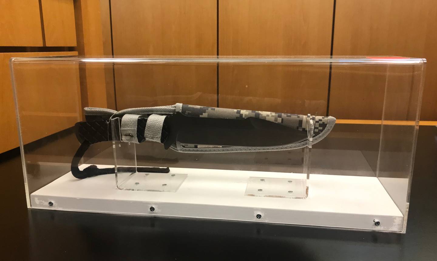 The hunting knife bought by Samsudeen at the East Tamaki shop. Photo / NZ Herald