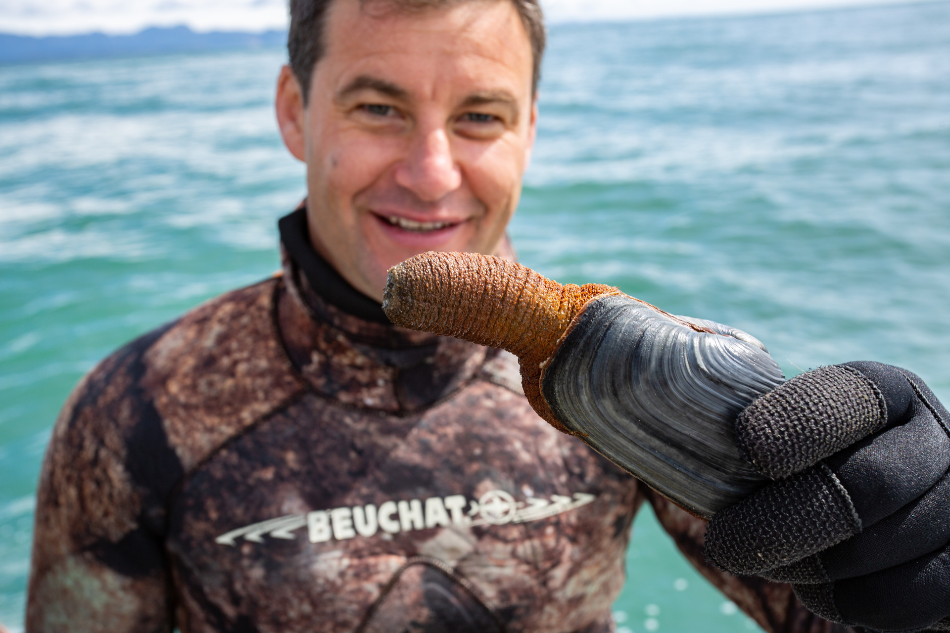 Clarke Gayford discovers a seafood delicacy in Golden Bay. Photo / Mike Bhana