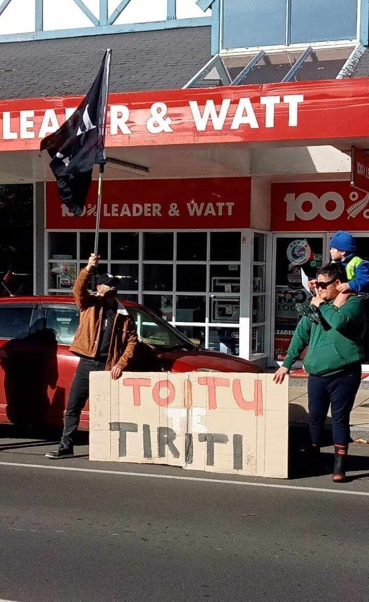 Those involved stood on High Street, Dannevirke.