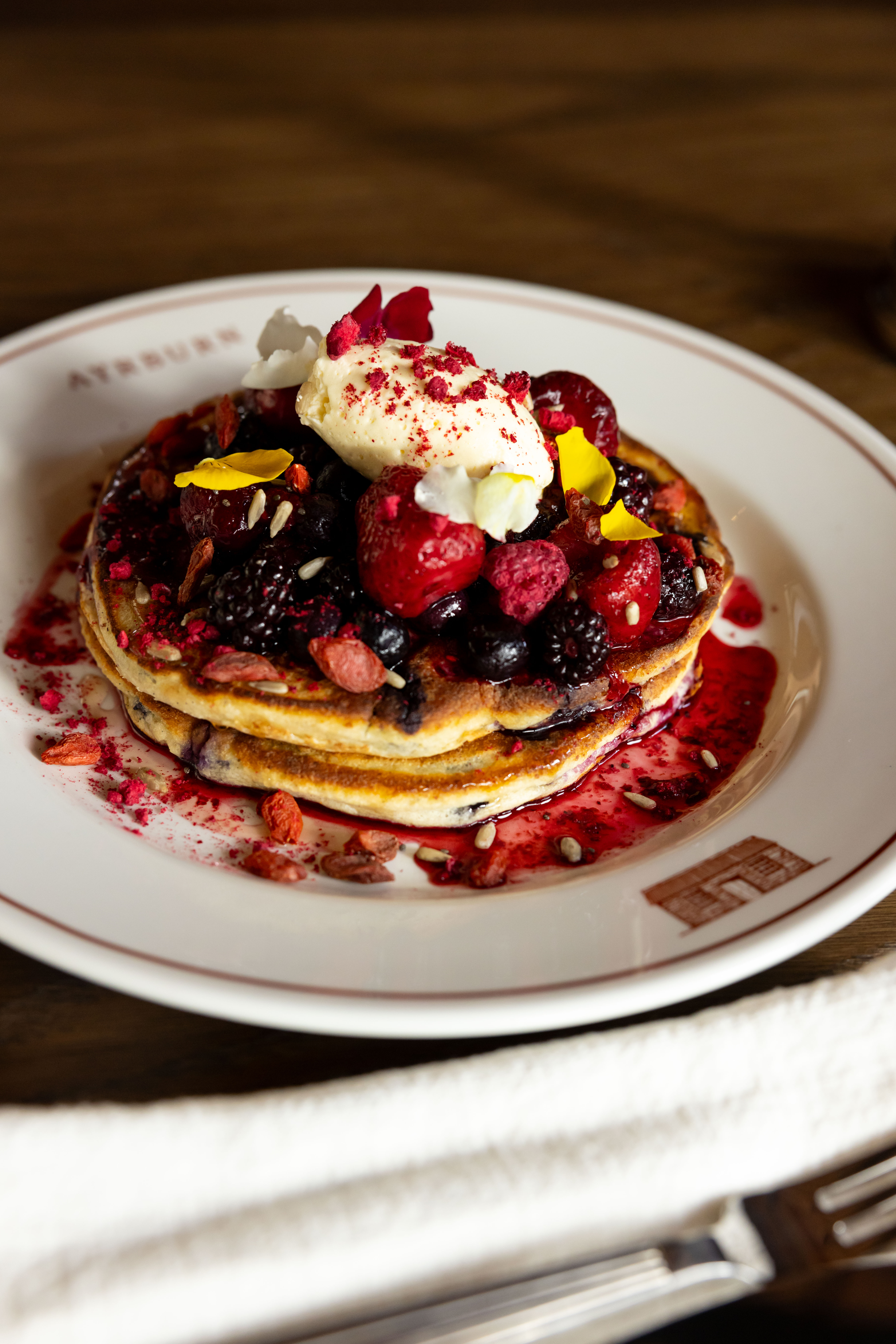 The food at Ayrburn is an all-day affair, with a brunch menu of classics.