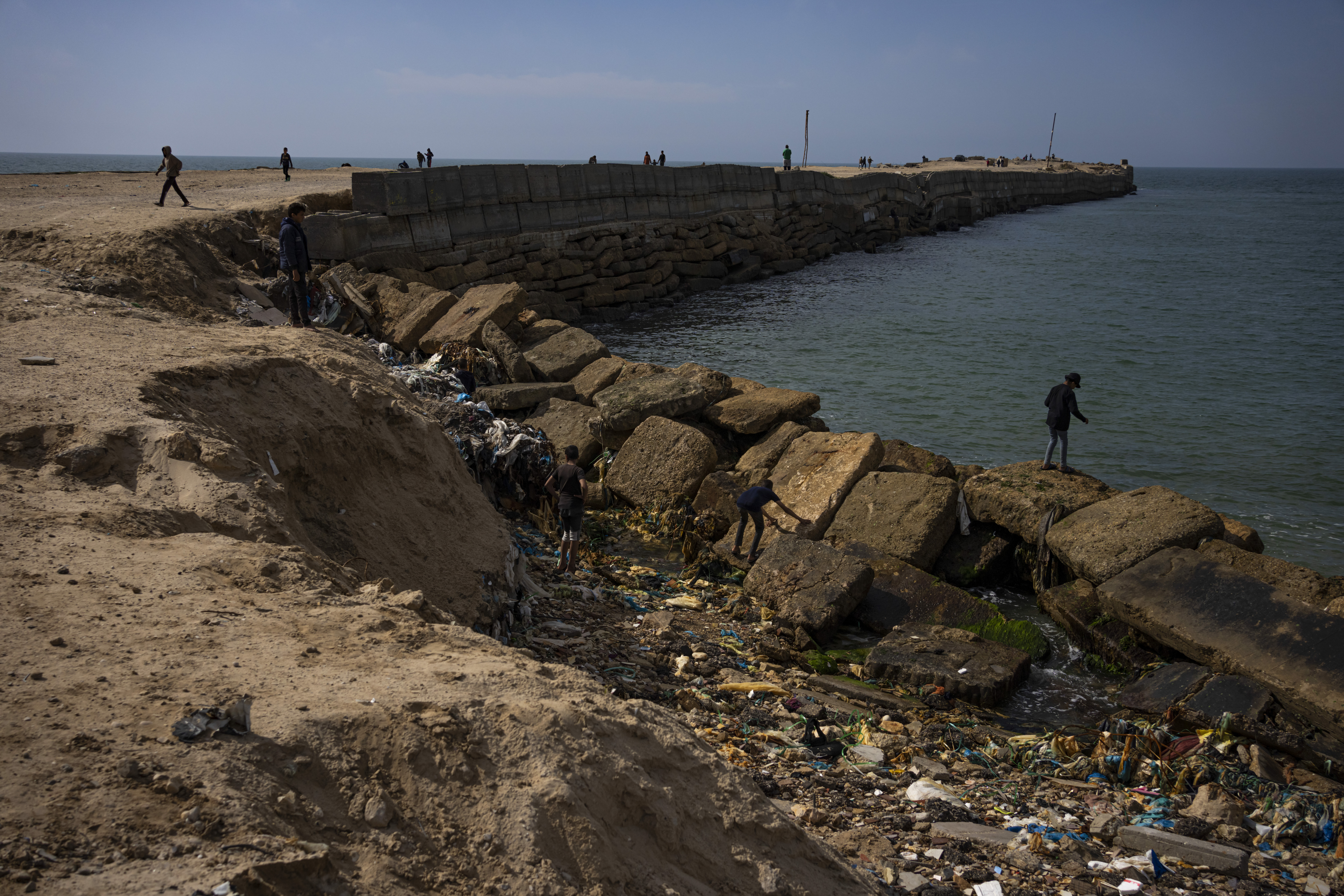 A pier in Khan Younis could be used to bring humanitarian aid to the Gaza Strip. Photo / AP