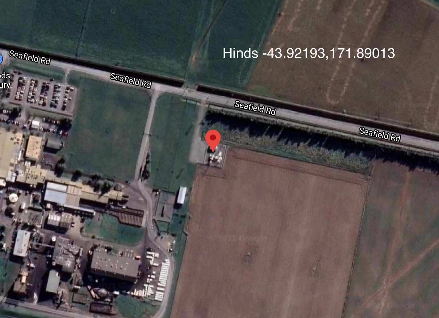 The licenced Starlink location at Hinds (Radio Spectrum Management/Geekzone)
