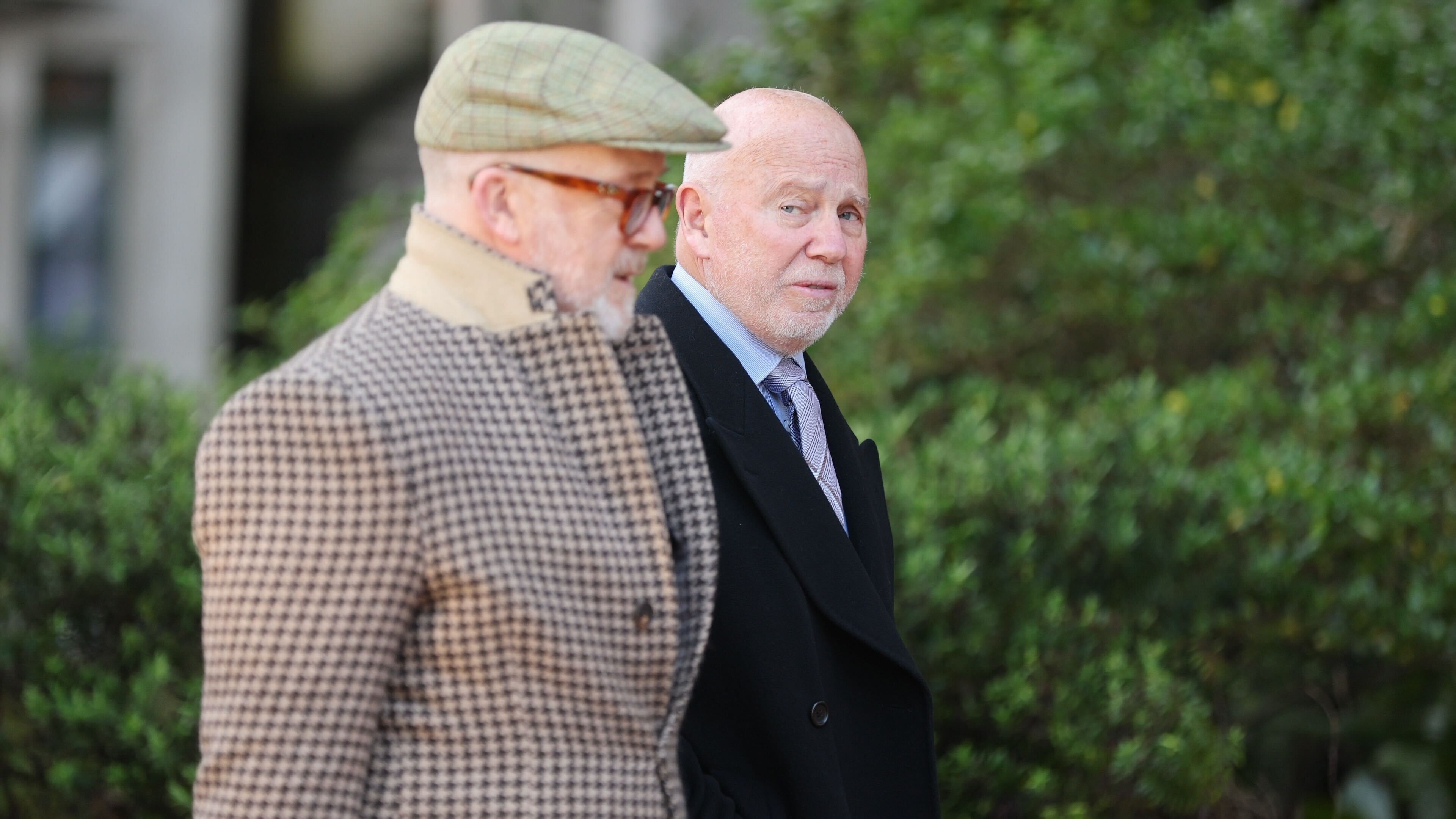 Philip Polkinghorne and his lawyer, Ron Mansfield, KC, arrive at the High Court. Photo / Michael Craig