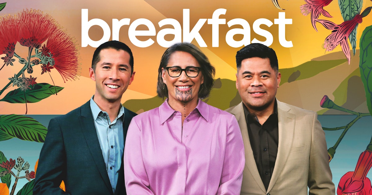 Breakfast hosts Chris Chang, Jenny-May Clarkson and Daniel Faitaua.