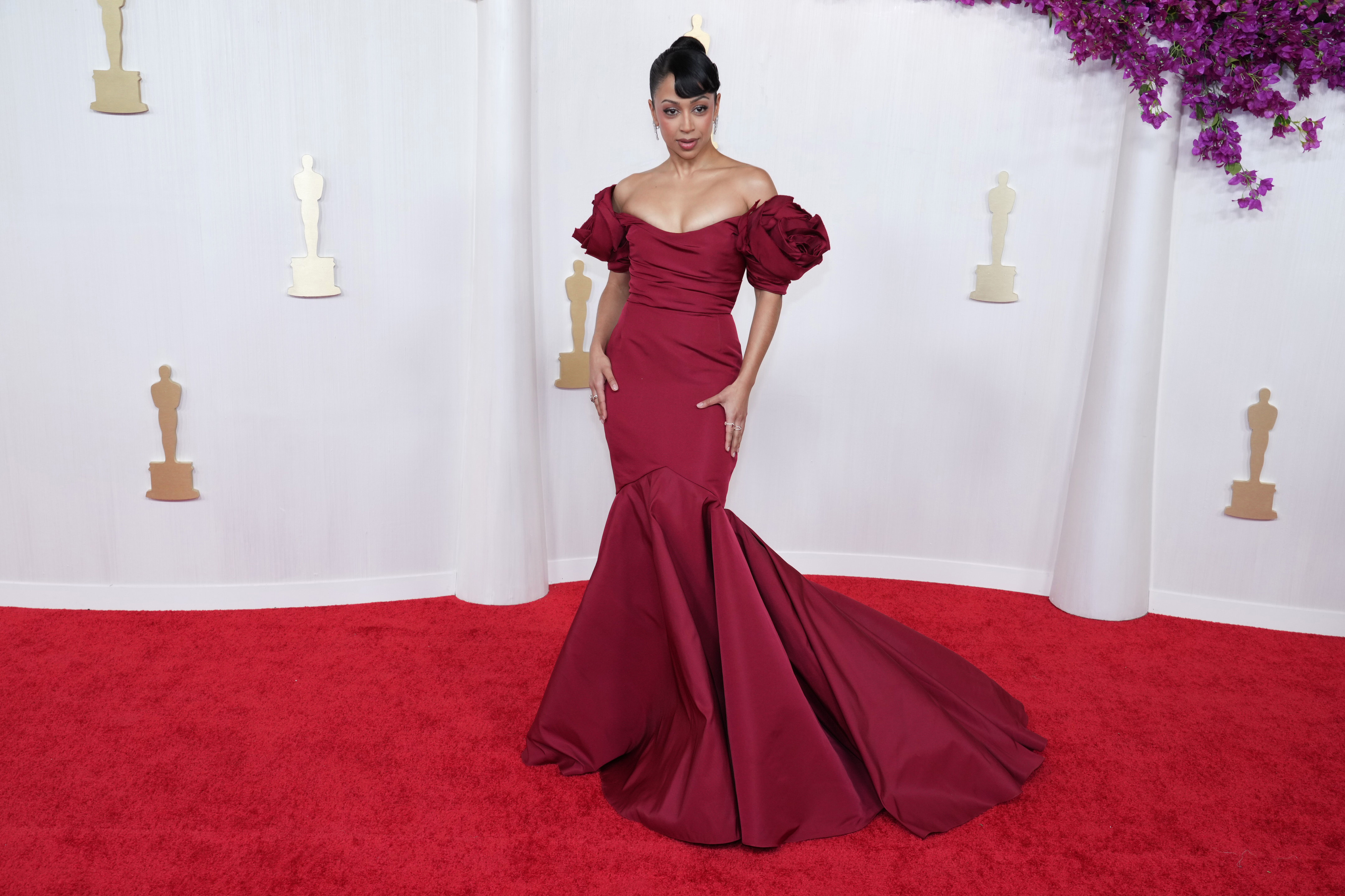Liza Koshy poses on the red carpet at the 96th Annual Academy Awards in Hollywood. Photo / Getty Images