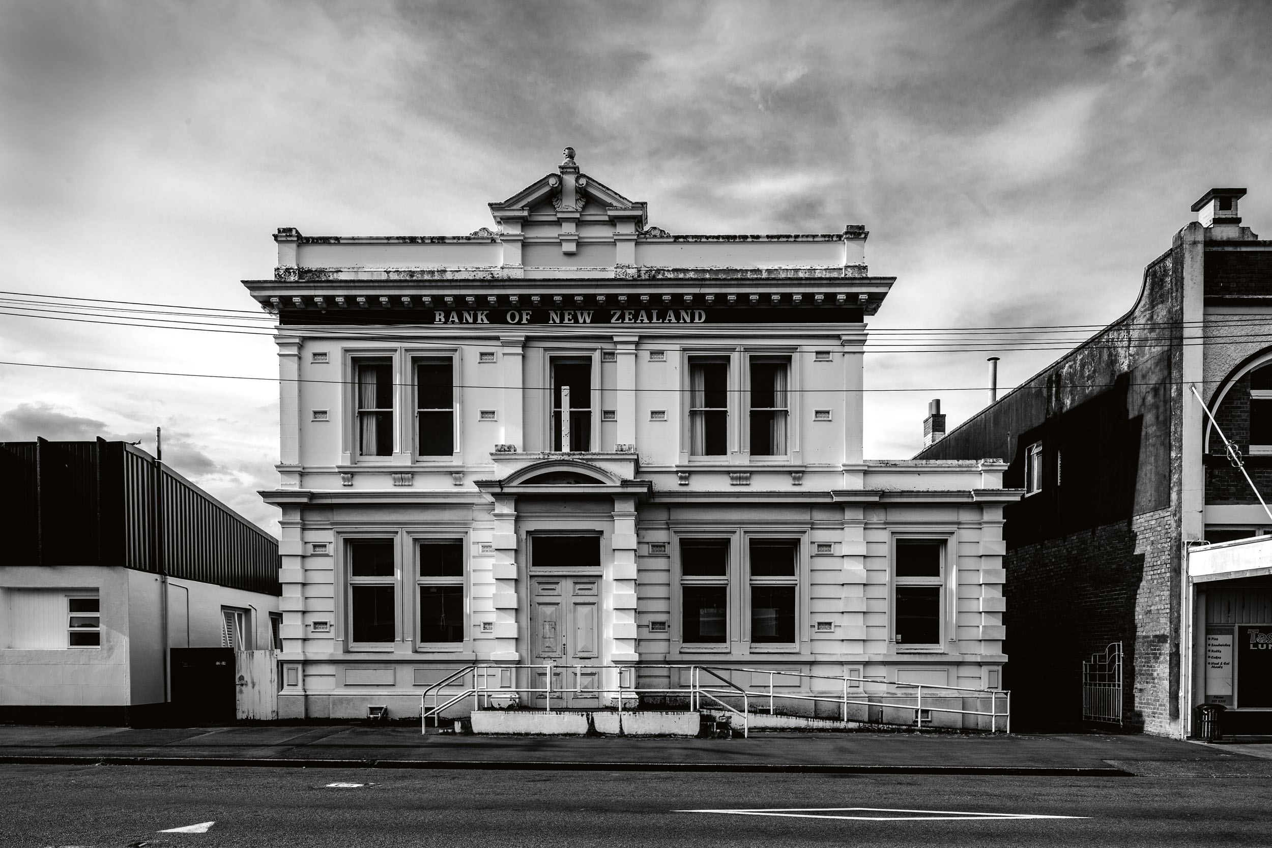After part-restoring the old BNZ building in Marton, Steve Quinn sold it because of the cost of earthquake strengthening. Photo / Richard Wotton