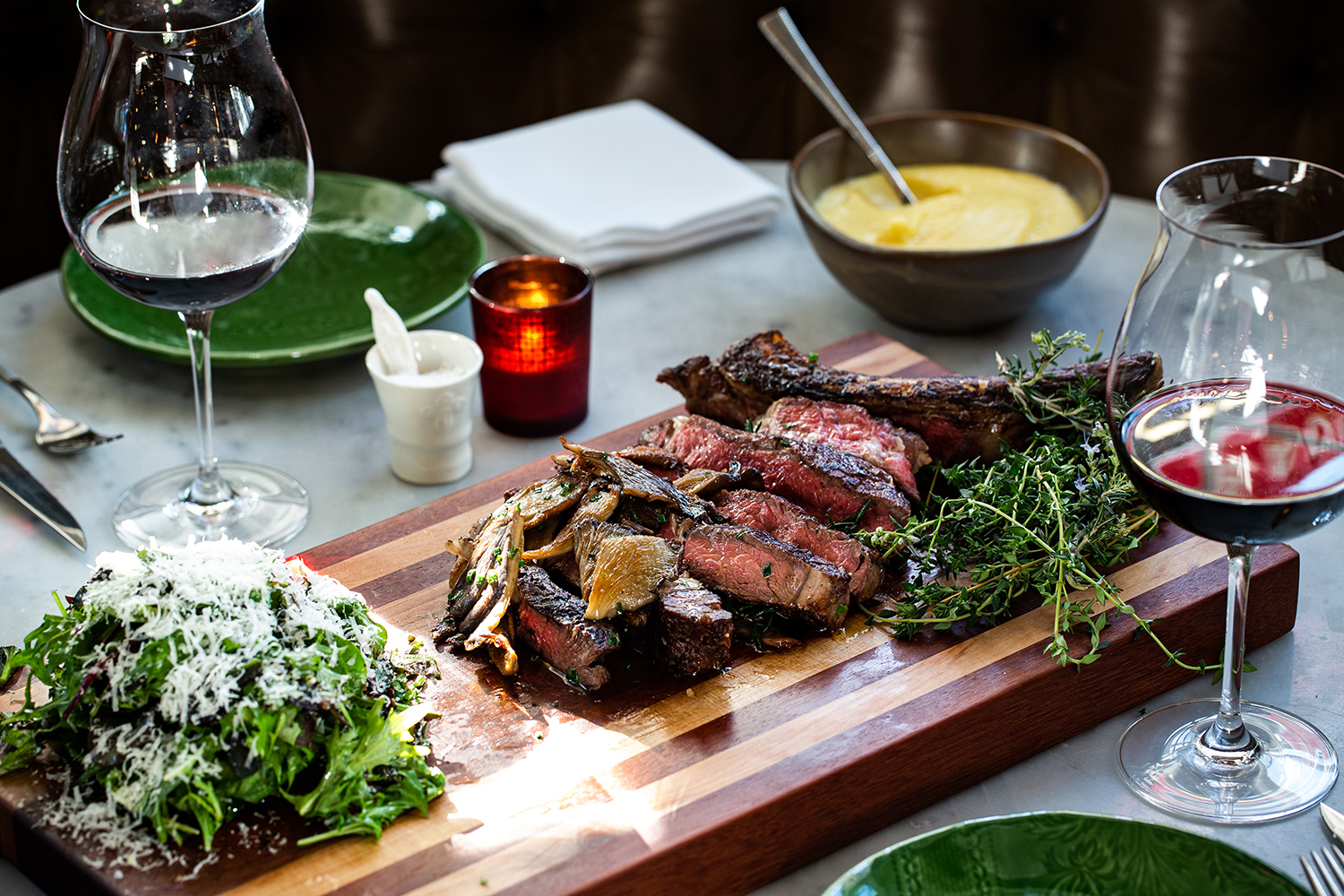 The shared steak. Photo / Babiche Martens