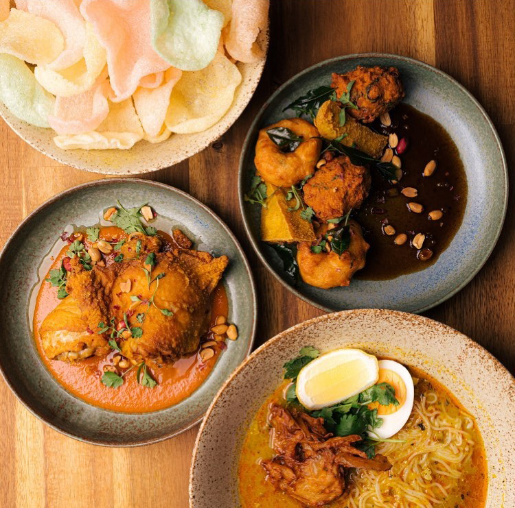 Mohinga (bottom right) at Mabel's Burmese restaurant in Te Aro. Photo / @Mabels_wellington