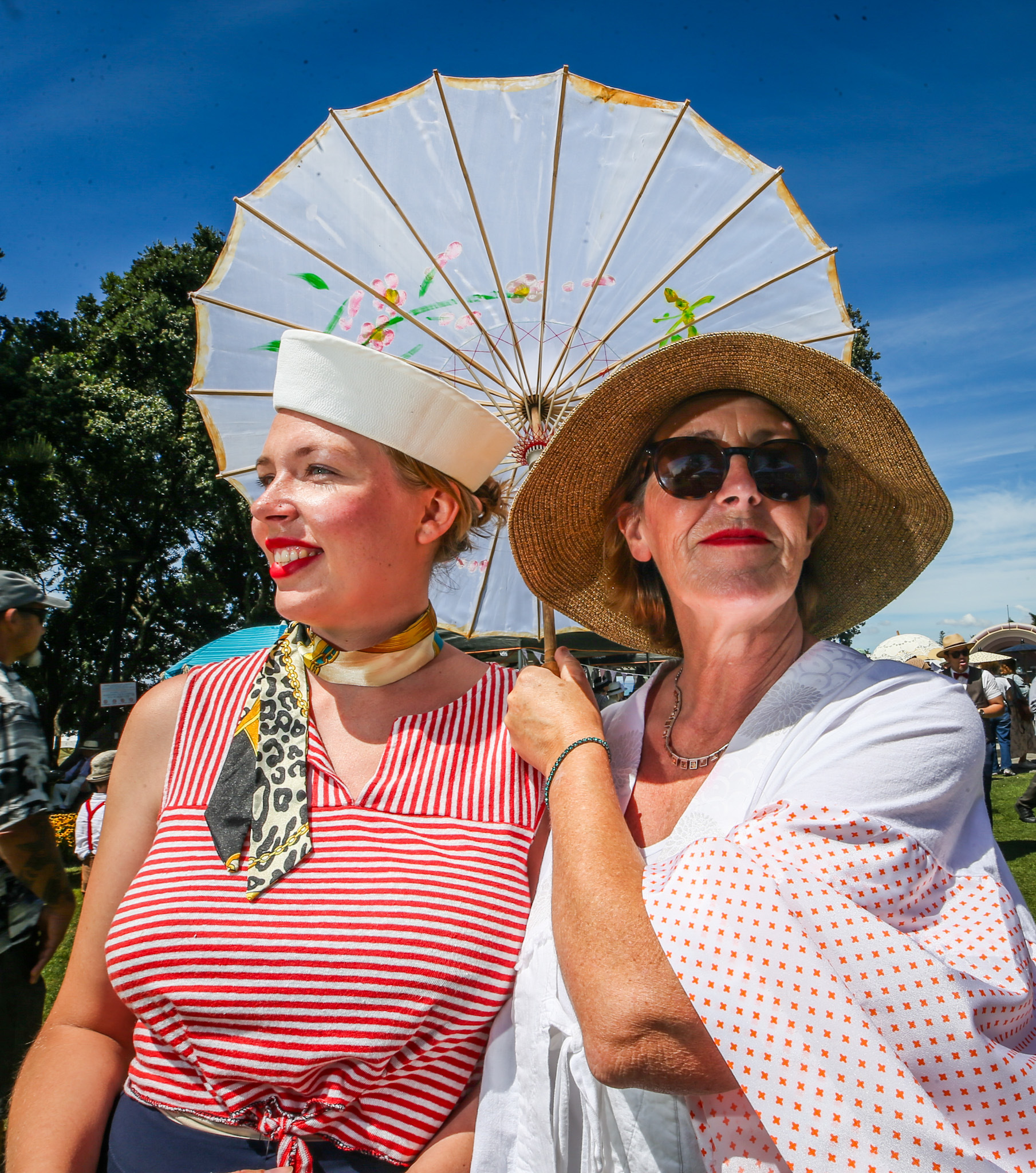 Amy and Jacqueline Hartnett, from Thames, during the festival. Photo / Paul Taylor