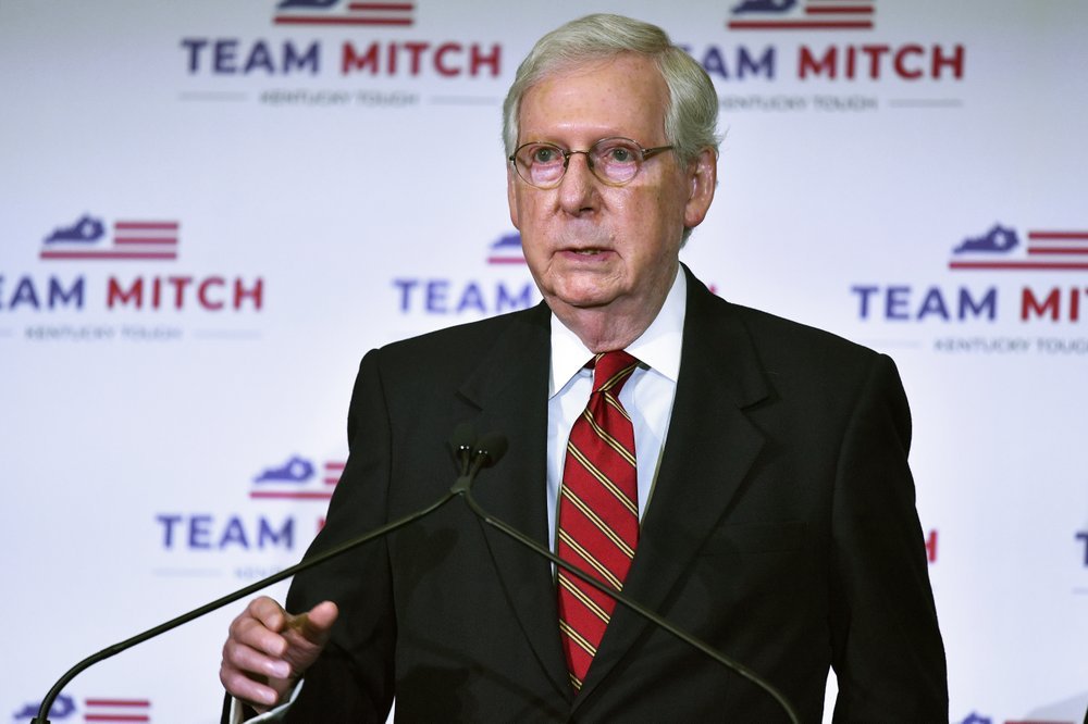 Senator Mitch McConnell is striking a neutral tone. Photo / AP