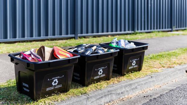 Whanganui District Council has taken notes from its counterpart in Hastings, which also uses three recycling crates. Photo / Hastings District Council