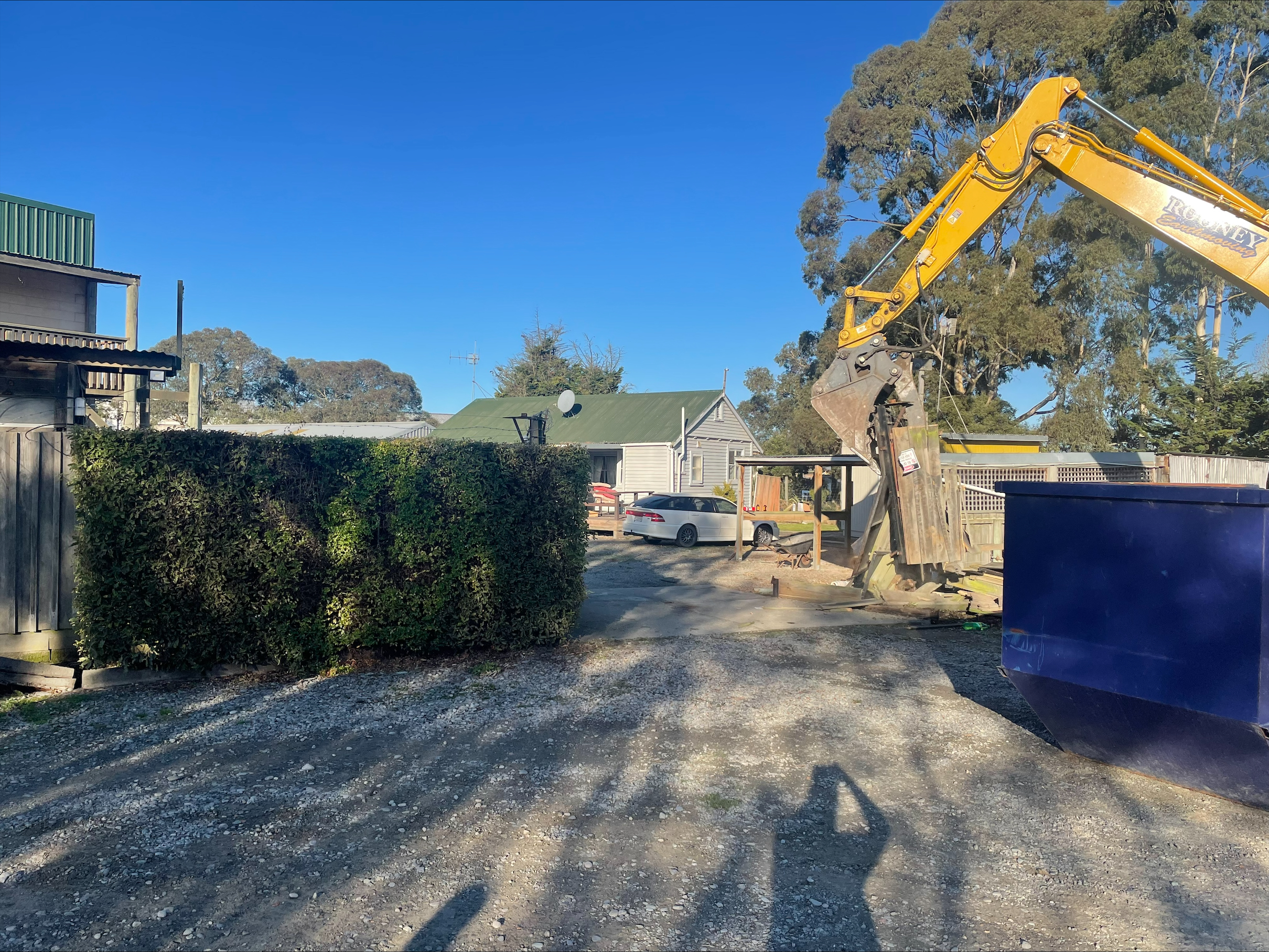 Heavy machinery started demolishing the buildings on the site as soon as the sale went through. Photo / Supplied