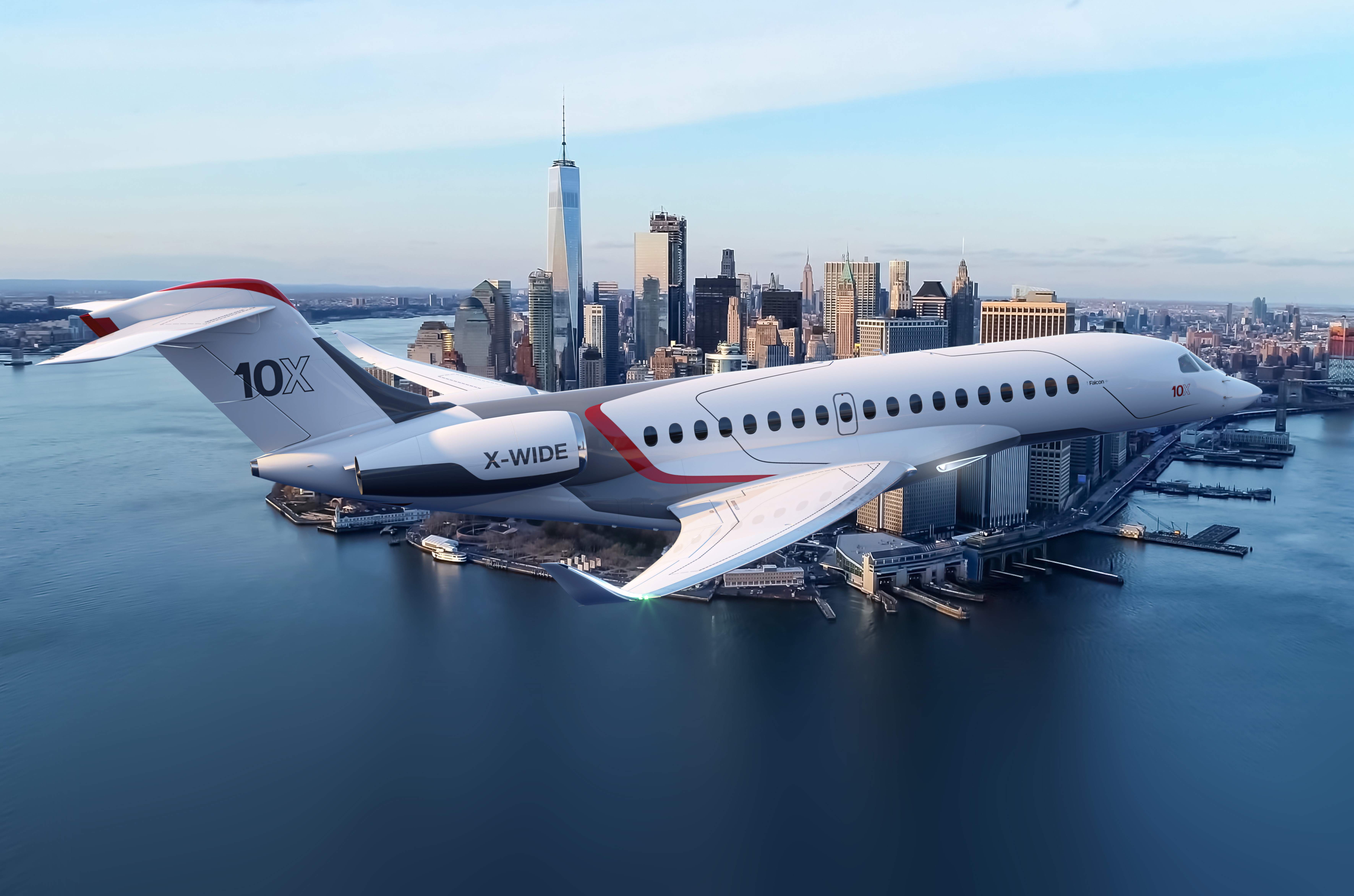 A rendering of the Falcon 10X, expected to enter service in 2027. Image / Galyna Andrushko